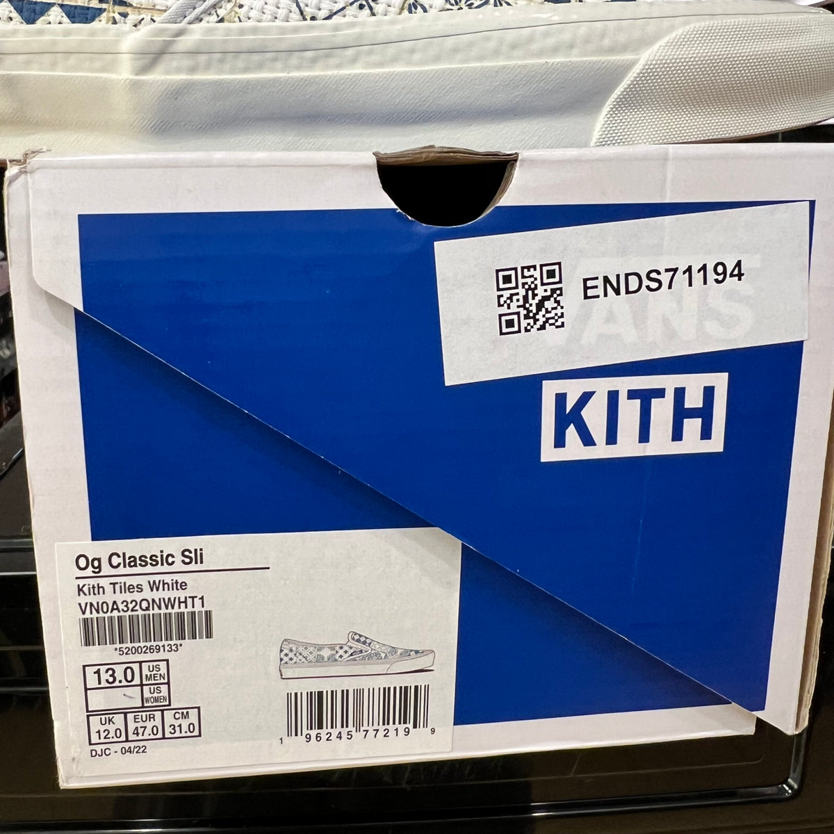 Vans OG Classic Slip-On LX Kith for Vault Azulejo Tile used