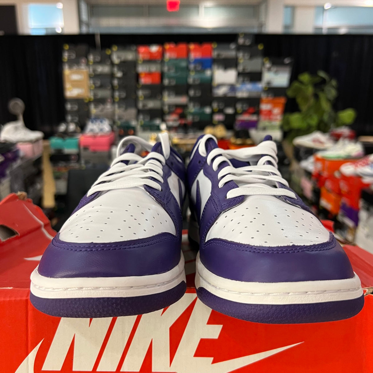 Nike Dunk Low Championship Court Purple used damaged box 