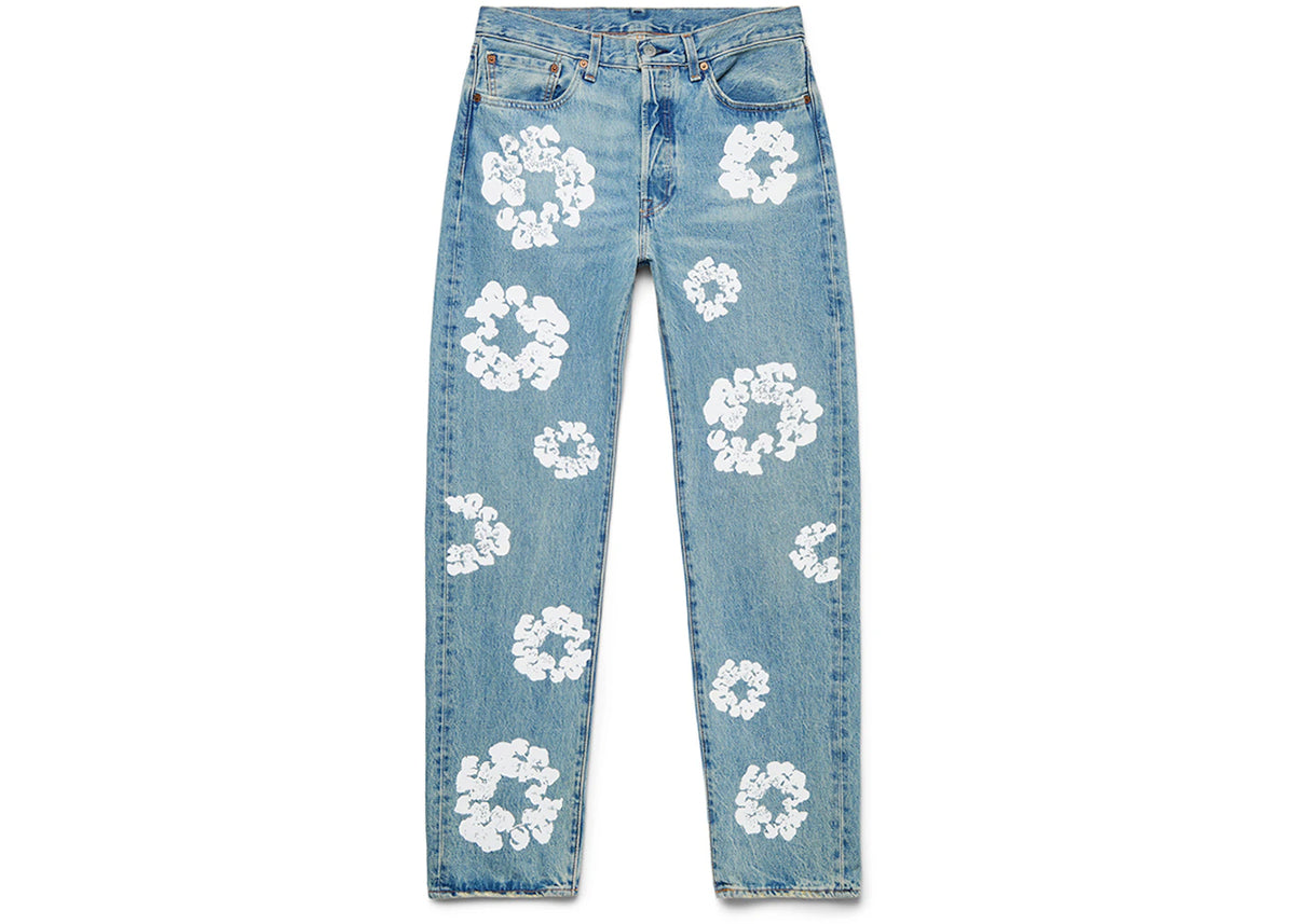 X 32 Denim Tears x Levi's Cotton Wreath Jean Light Wash
