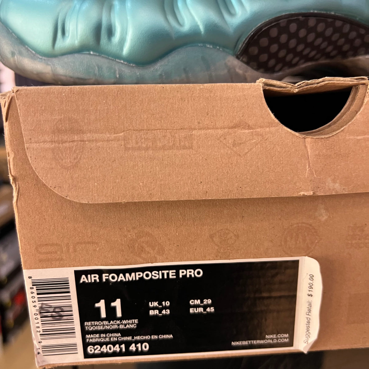Nike Air Foamposite Pro Electric Blue used