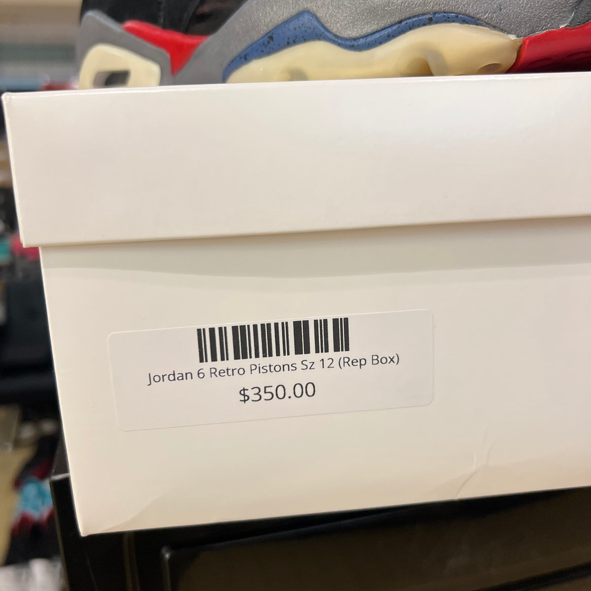 Jordan 6 Retro Pistons used rep box