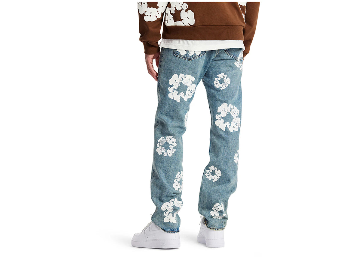 X 32 Denim Tears x Levi's Cotton Wreath Jean Light Wash
