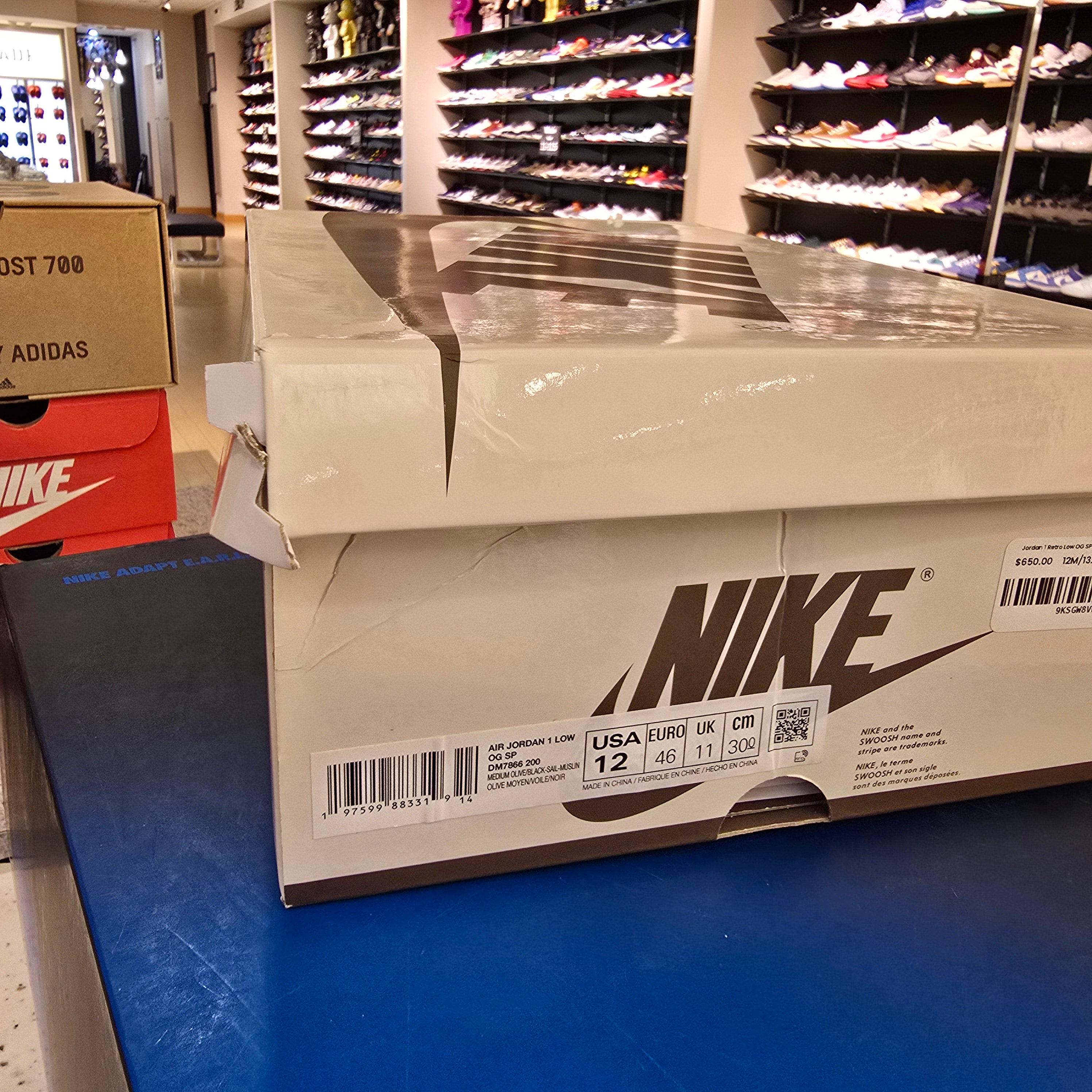 Jordan 1 Retro Low OG SP Travis Scott Medium Olive SZ 12