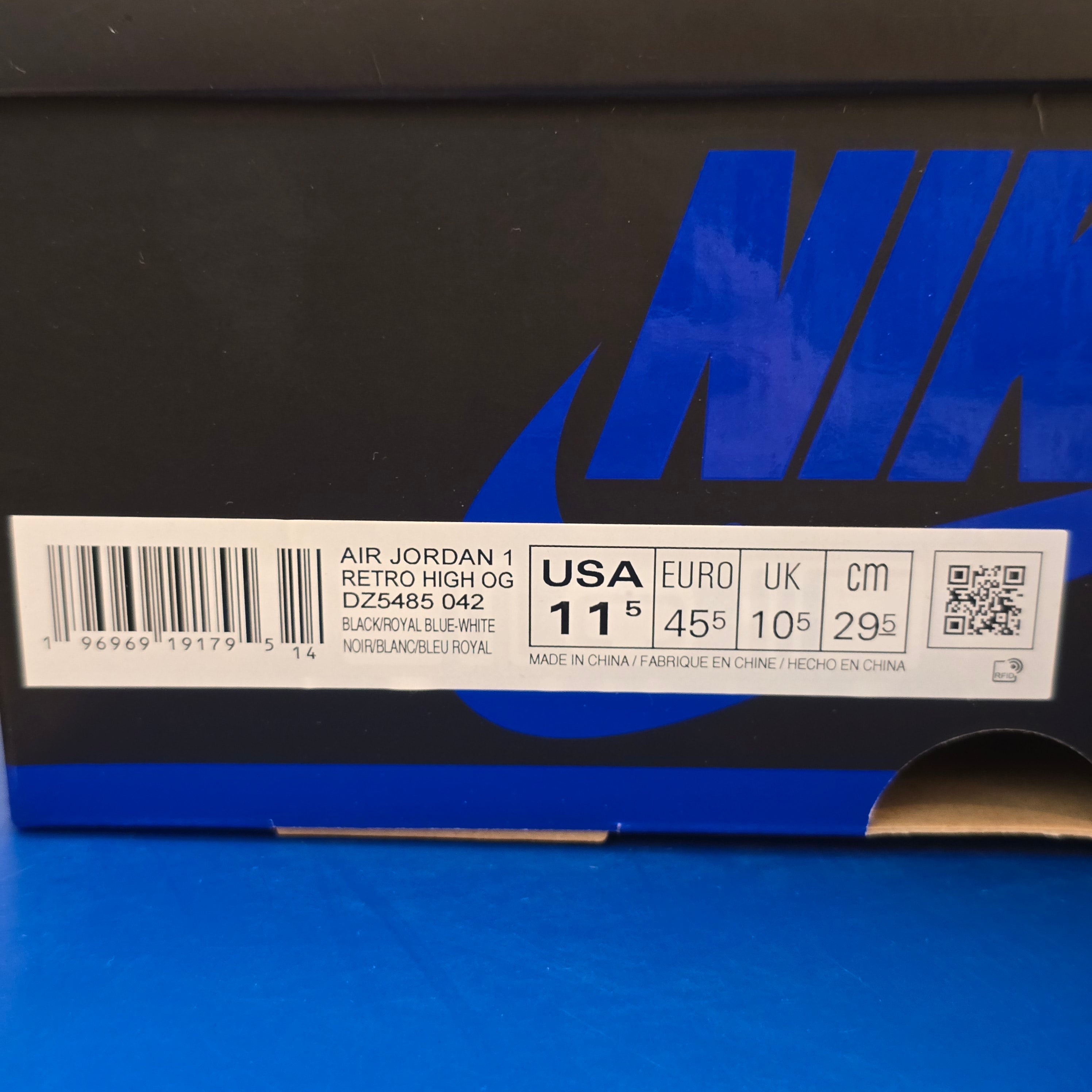 Jordan 1 Retro High OG Royal Reimagined SZ 11.5