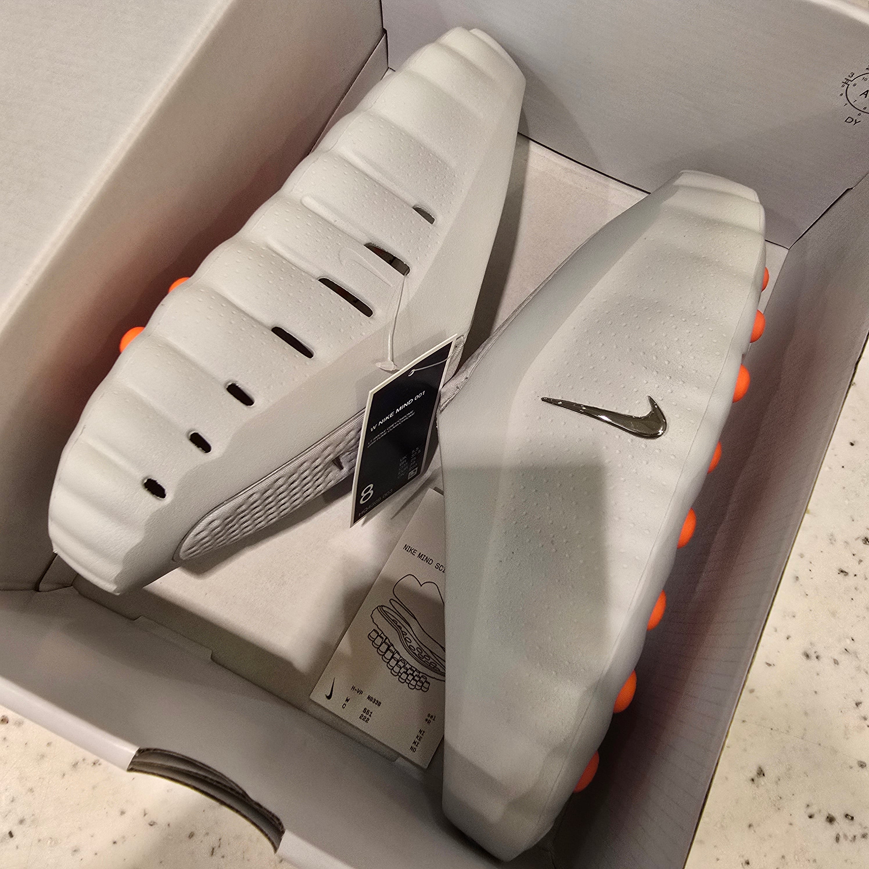 Nike Mind 001 Slide Light Smoke Grey (Women's) SZ 8/6.5M B-GRADE