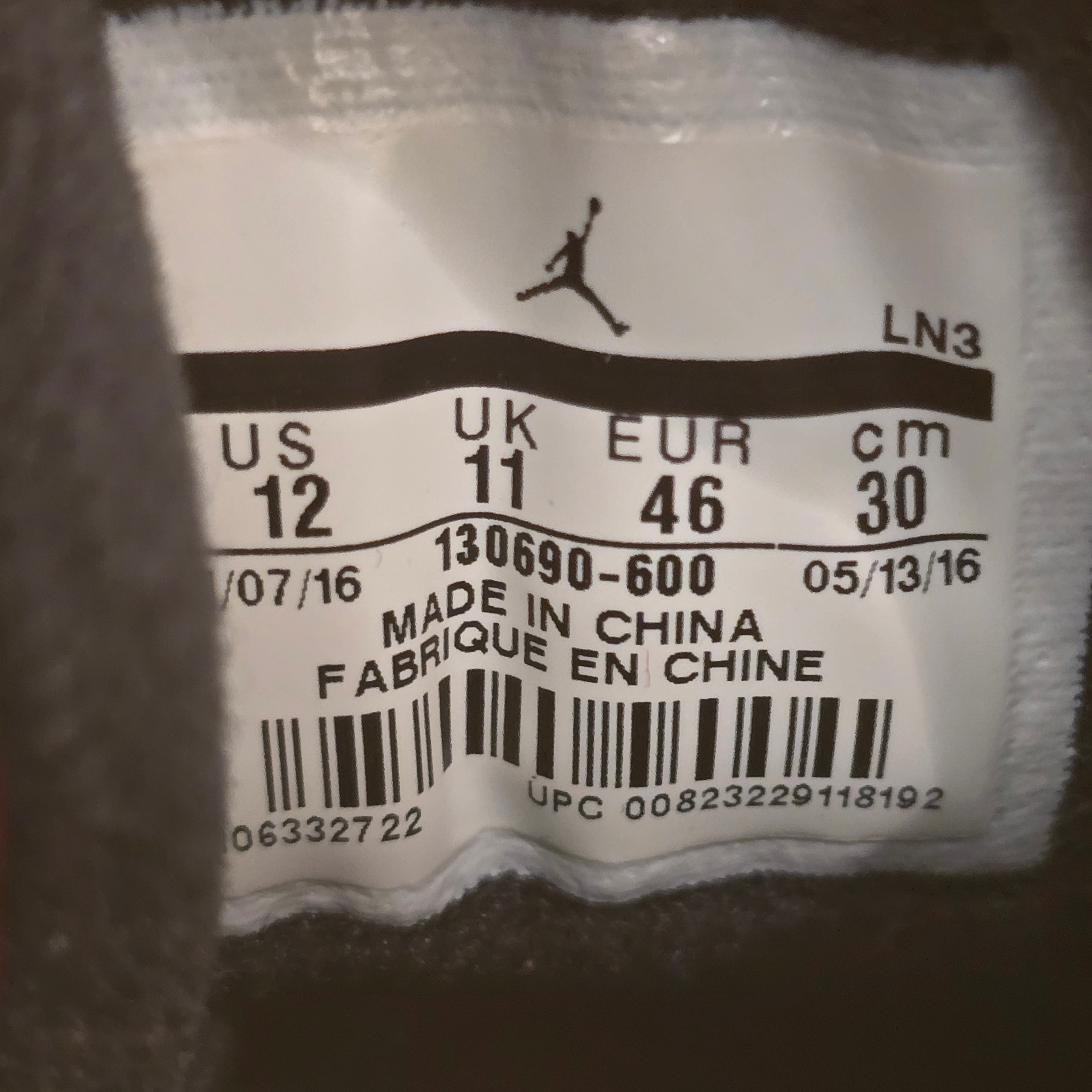 Jordan 12 Retro Gym Red SZ 12 USED NO BOX