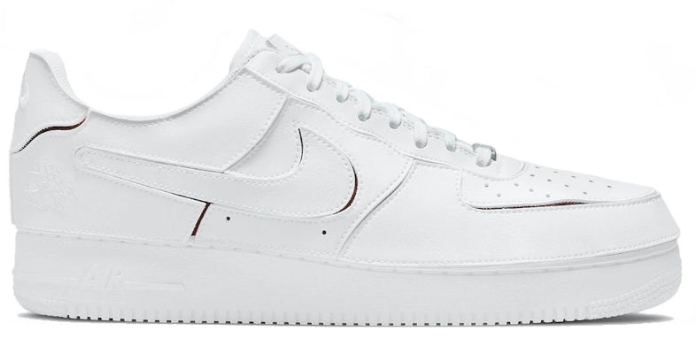 Nike Air Force 1/1 White Varsity Red SZ 10 YELLOWED