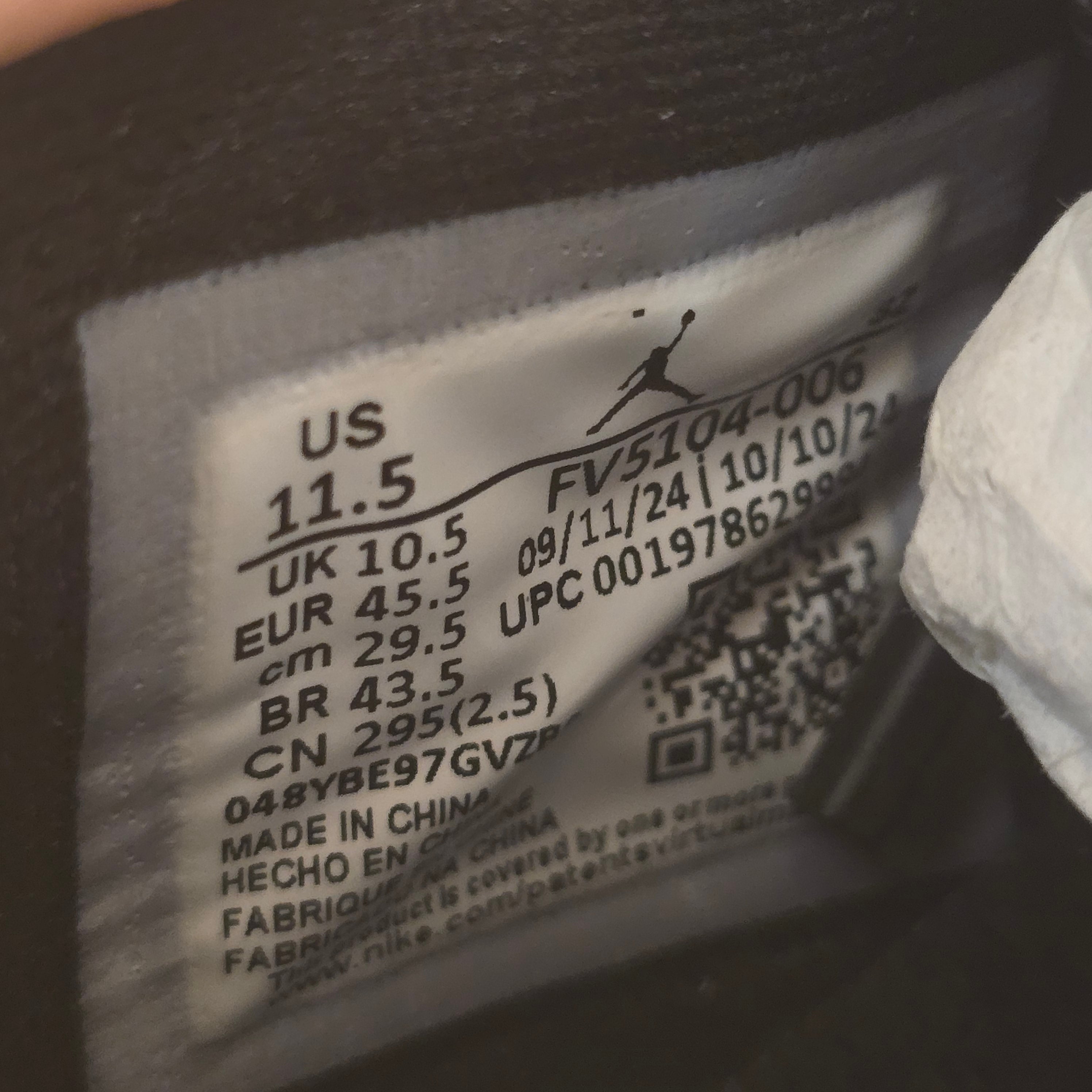 Jordan 11 Retro Low Bred (2025) SZ 11.5