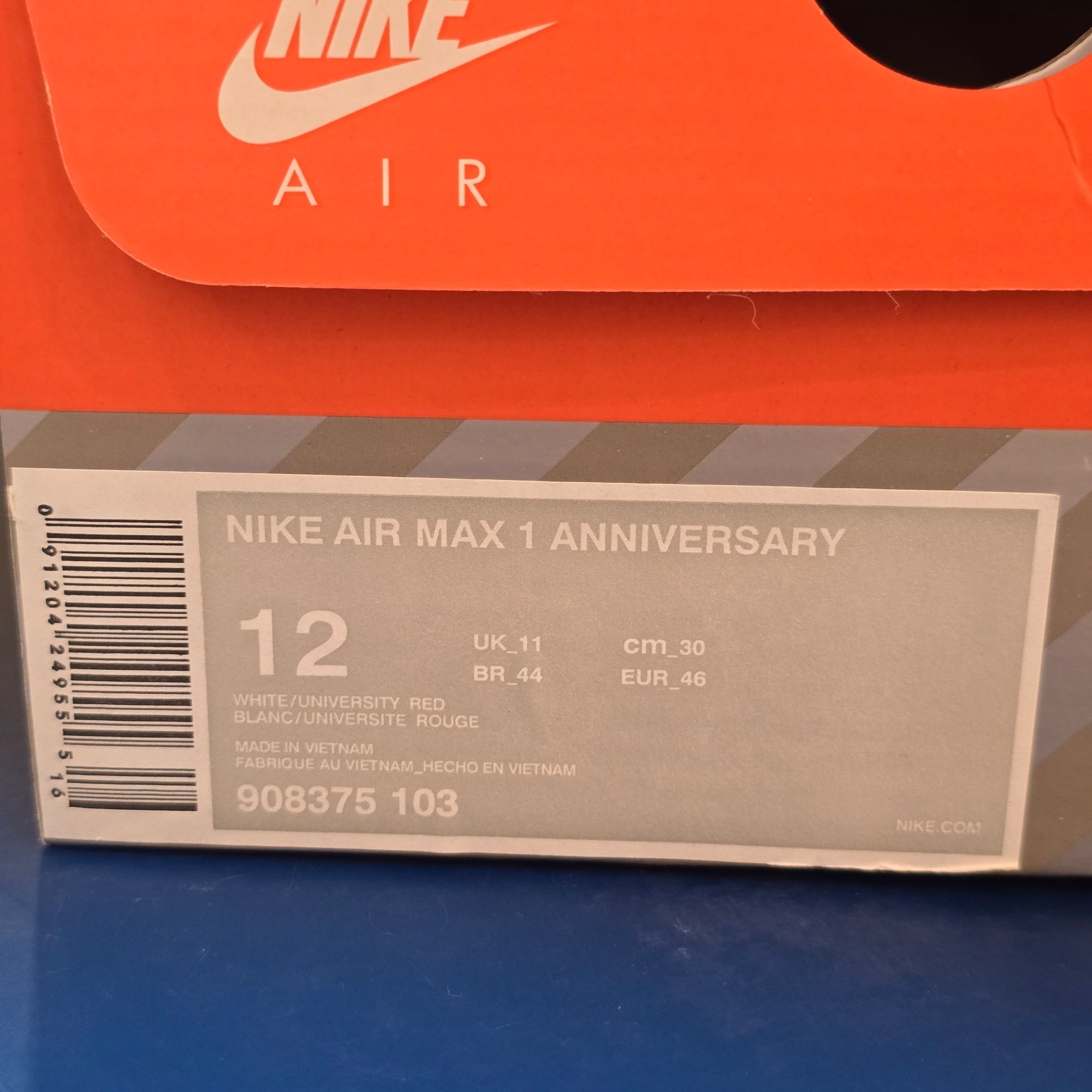 Air Max Anniversary Red 2017 SZ 12 USED