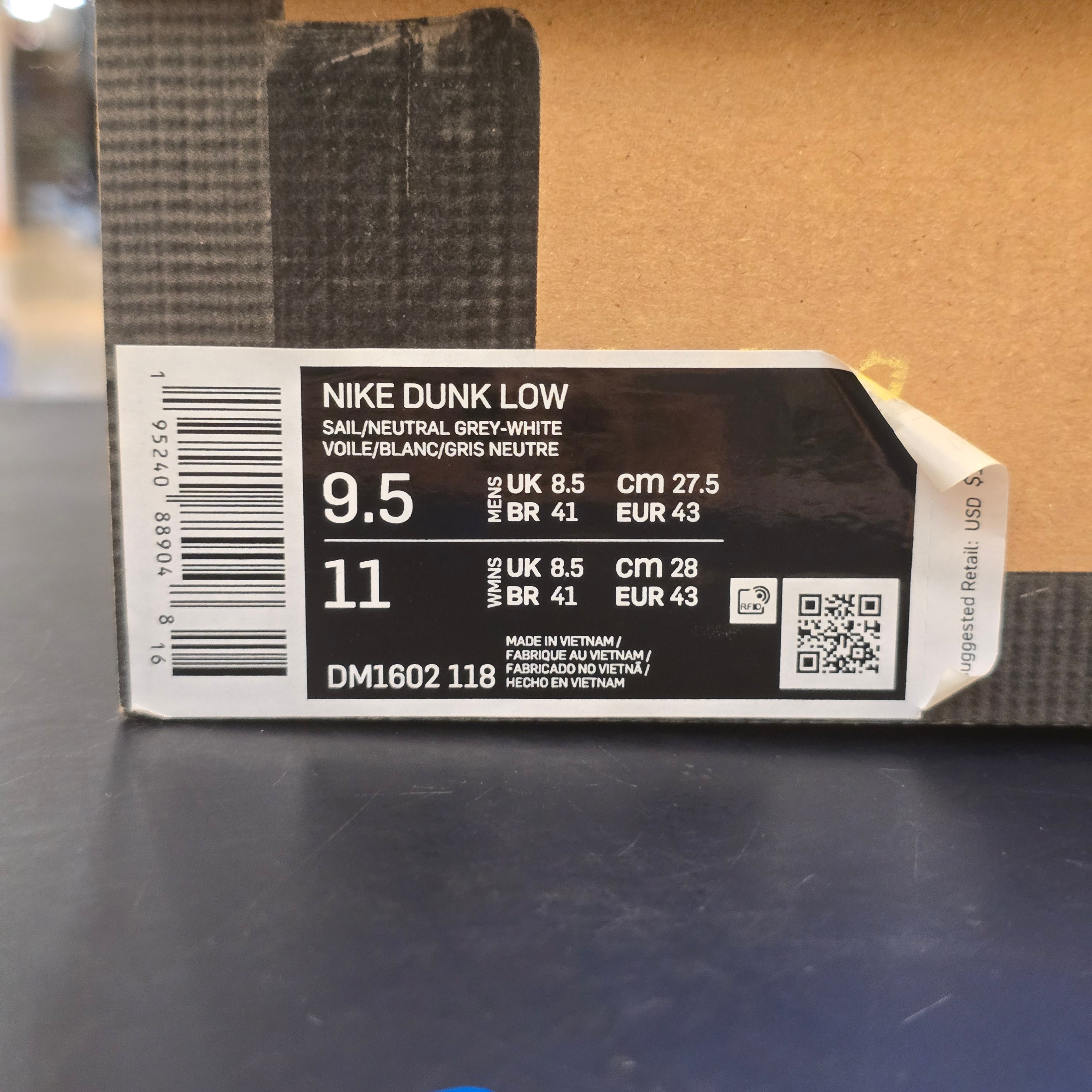Nike Dunk Low Off-White Lot 3 SZ 9.5