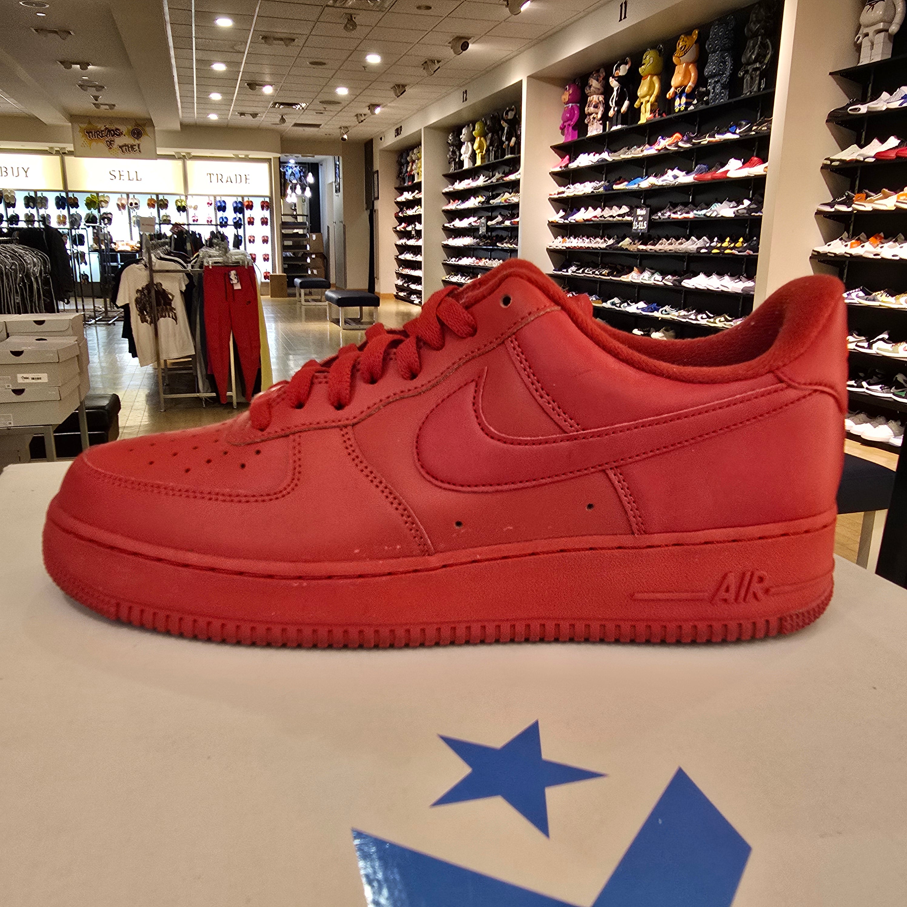 Nike Air Force 1 Low Triple Red SZ 12 USED NO BOX