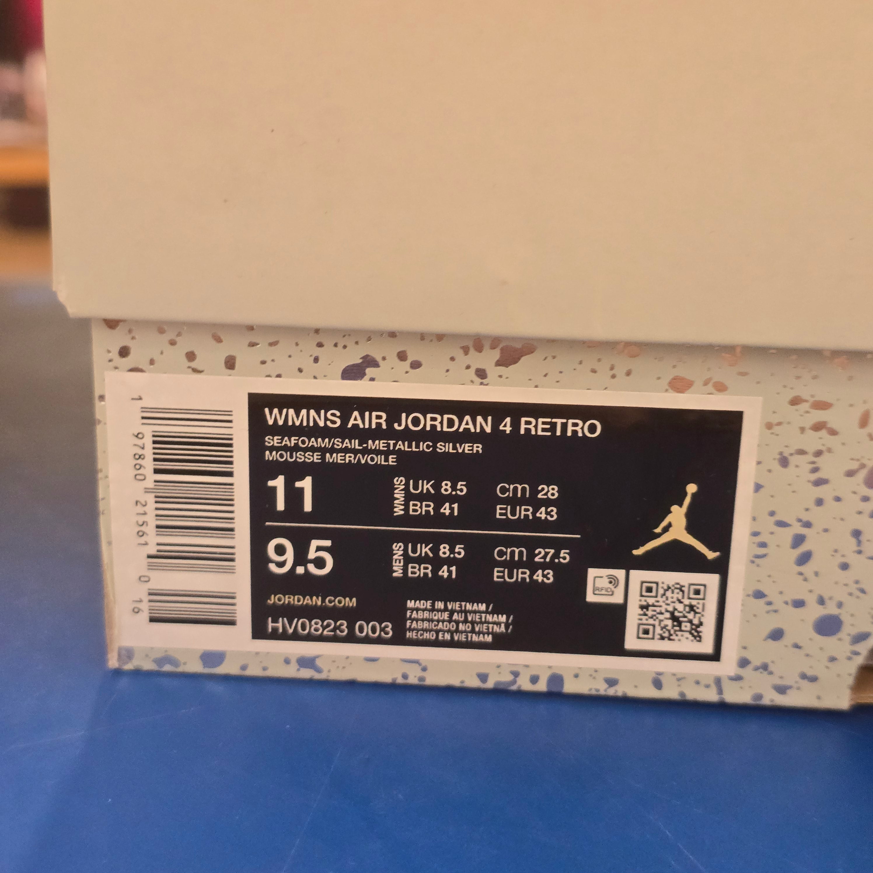 Jordan 4 Retro Seafoam Sail (Women's) SZ 11/9.5M USED