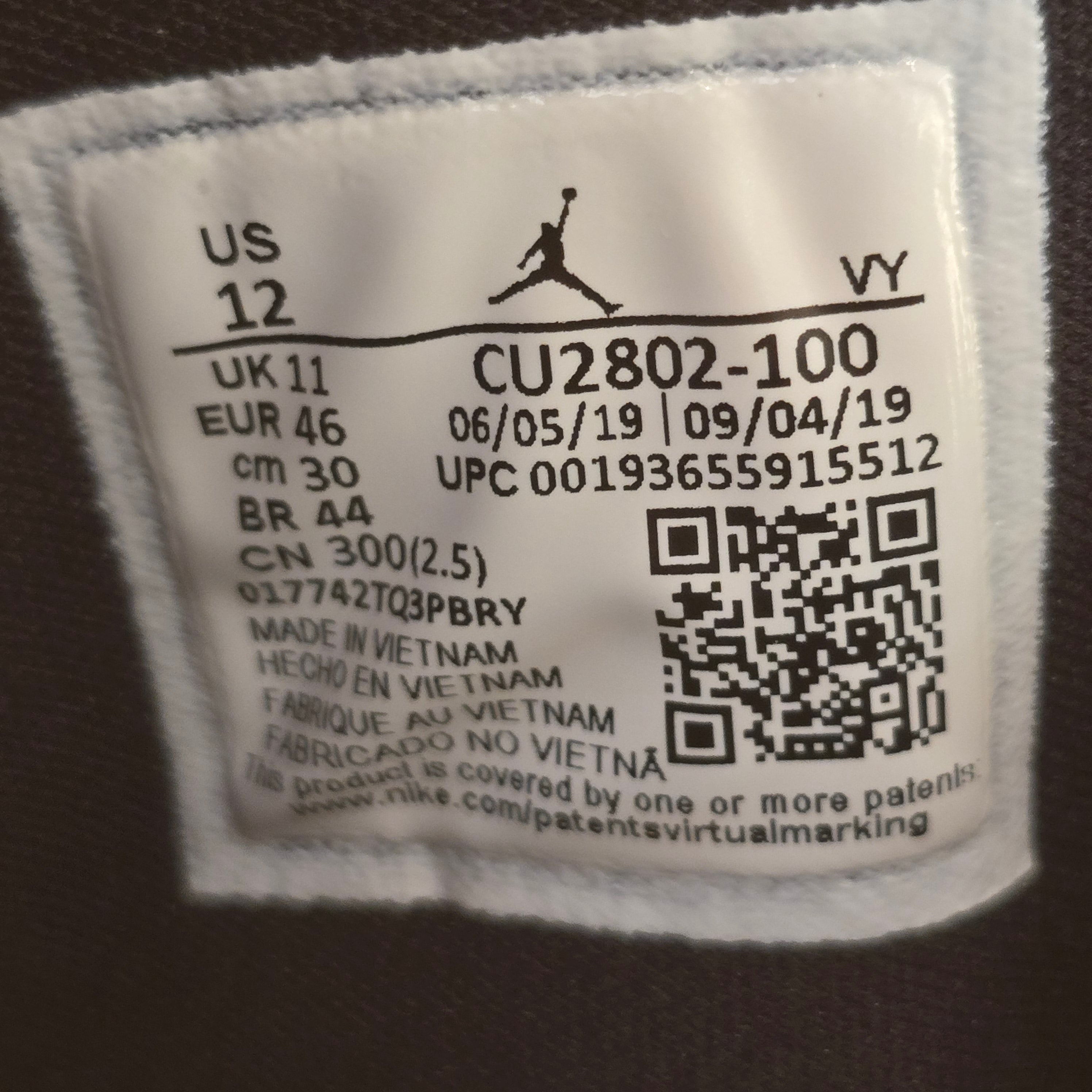 Jordan 1 Mid Fearless Facetasm SZ 12 USED REP BOX