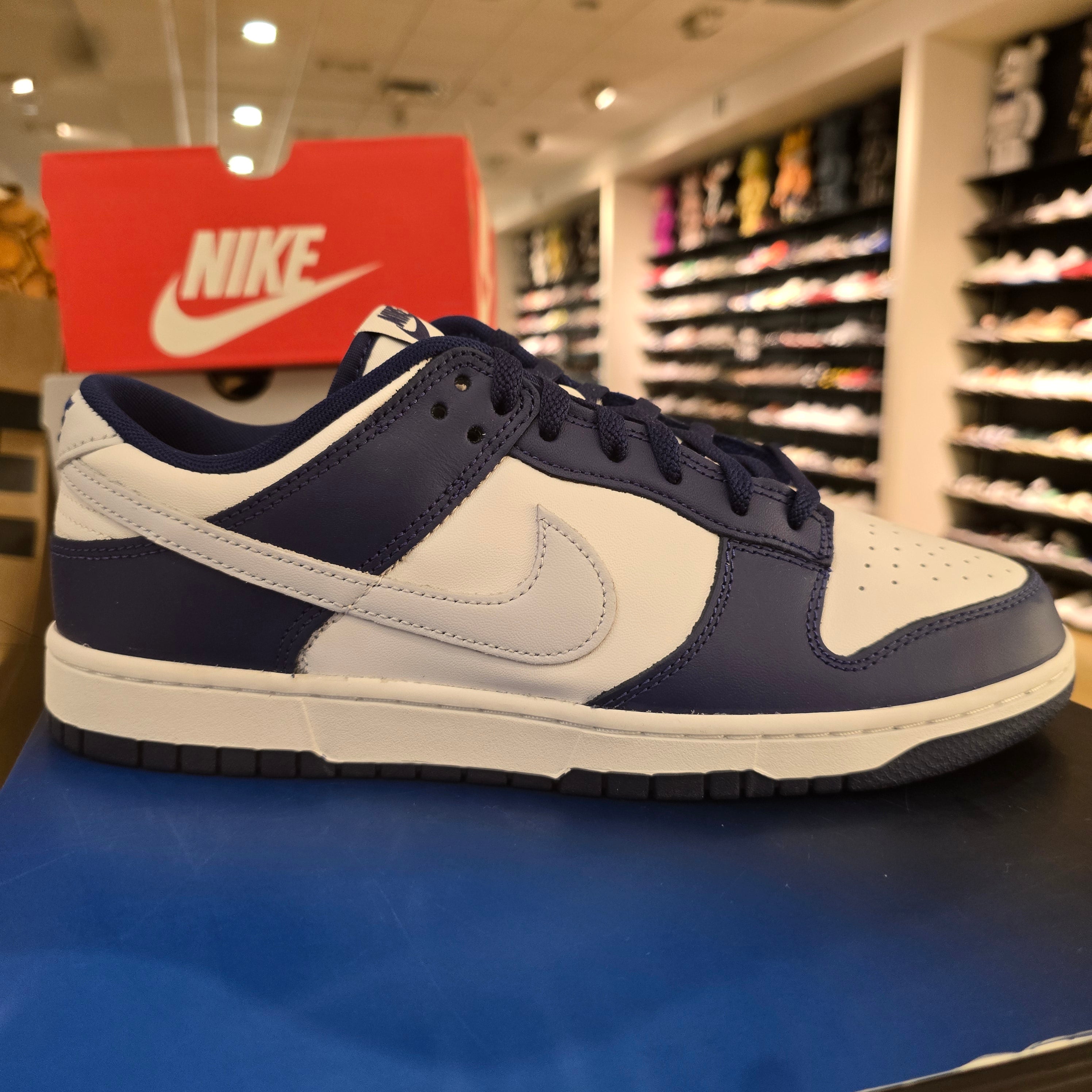 Nike Dunk Low Deep Royal Football Grey SZ 10 MISSING LID