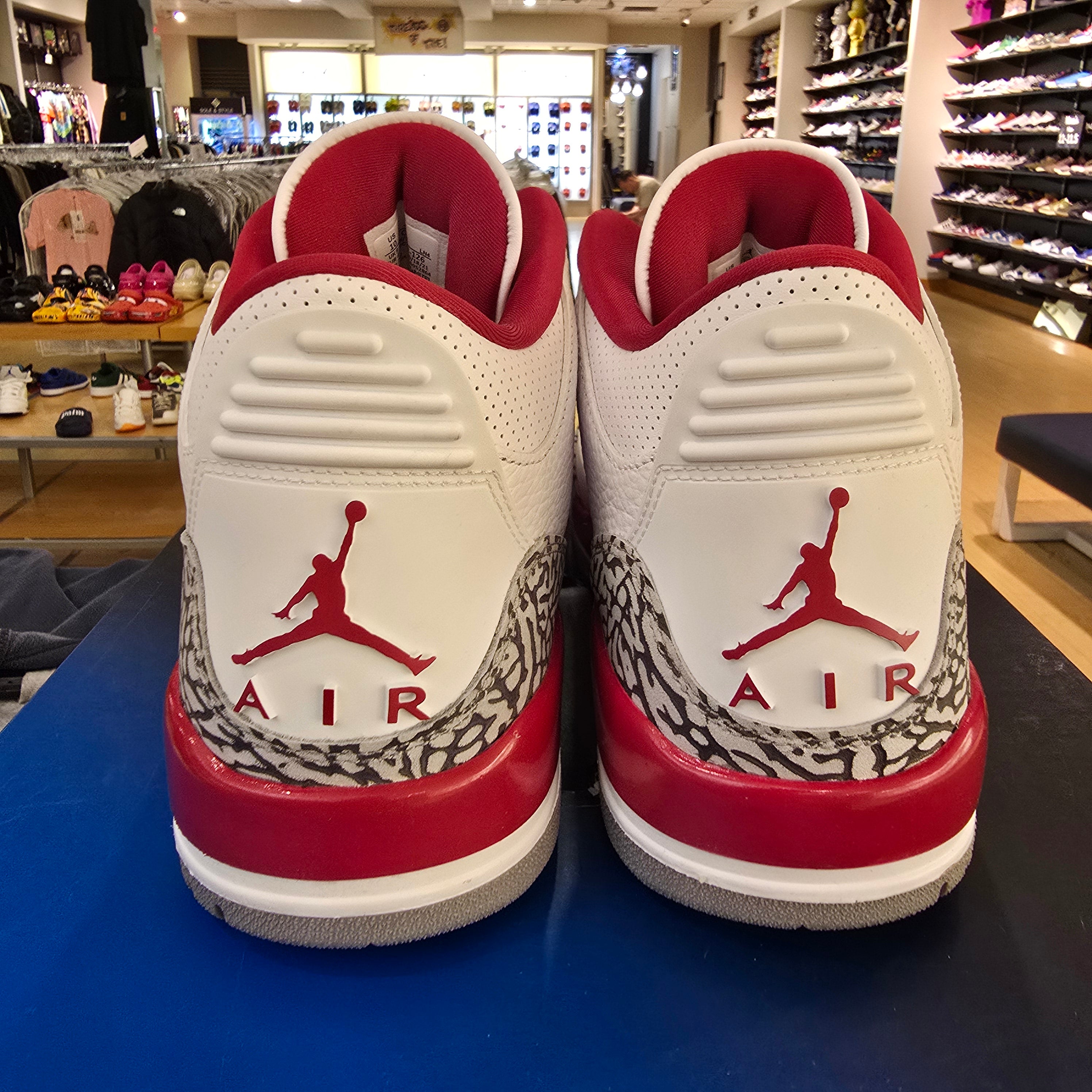 Jordan 3 Retro Cardinal Red SZ 10