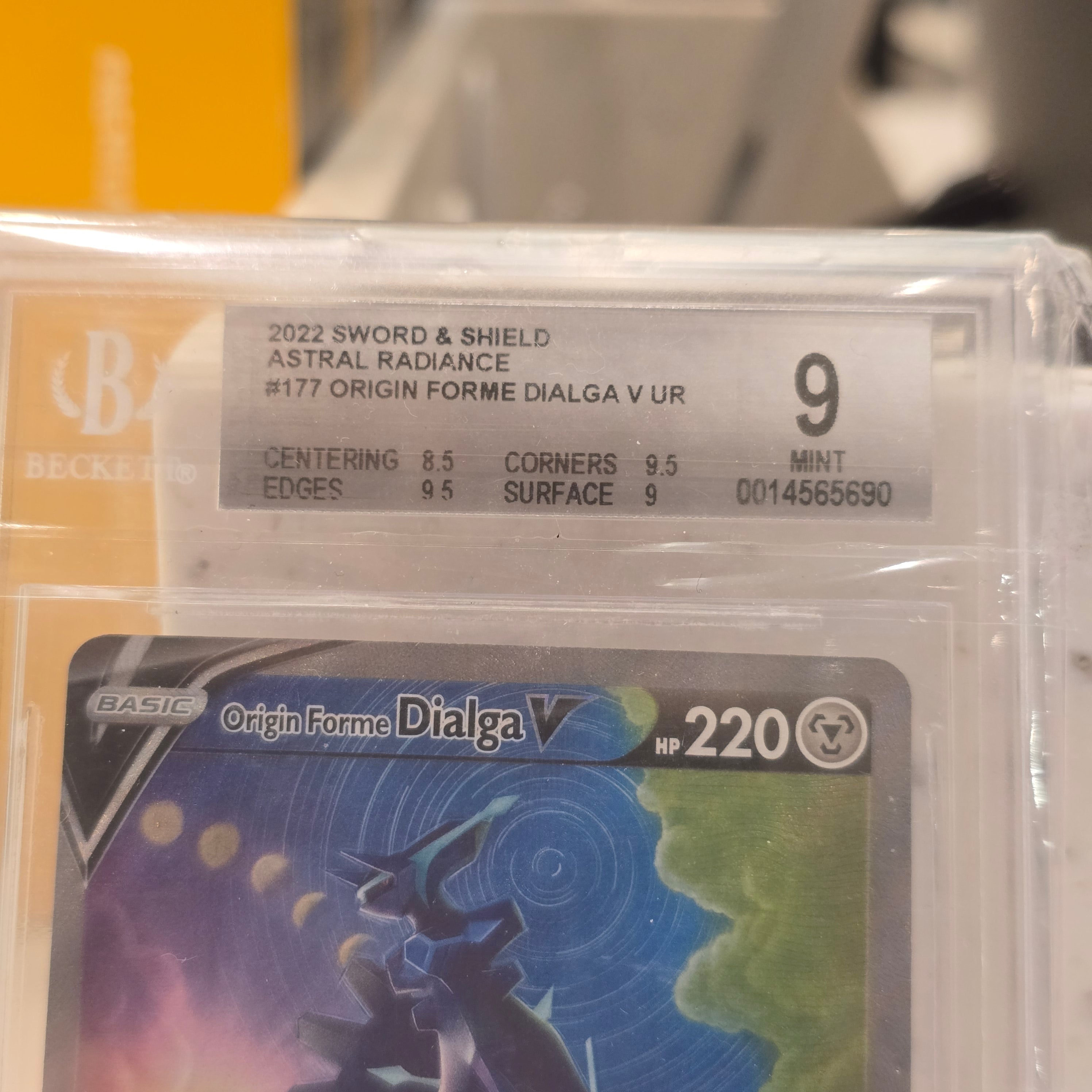 Origin Forme Dialga V UR Beckett 9 Mint