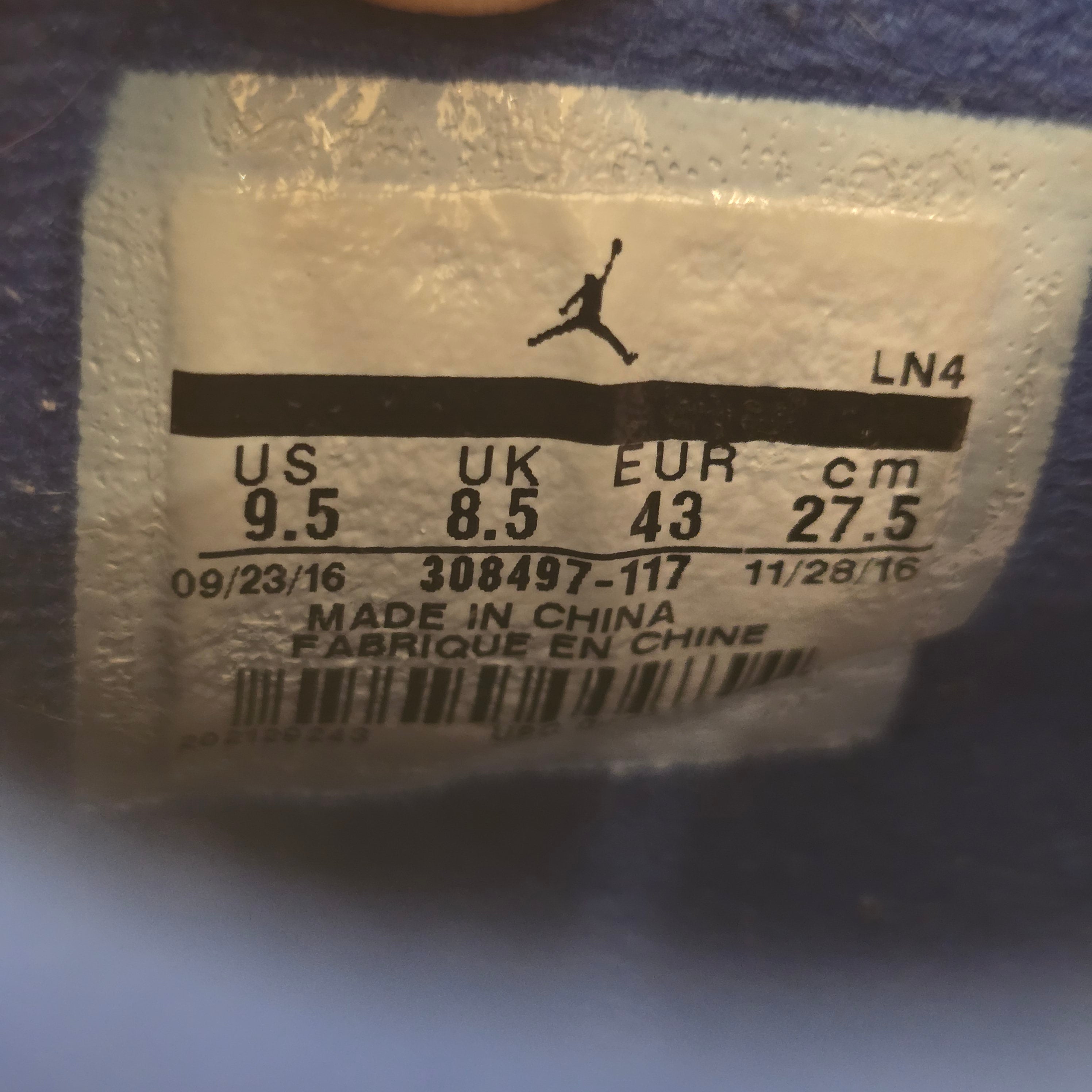 Jordan 4 Retro Motorsports (2017) SZ 9.5 USED