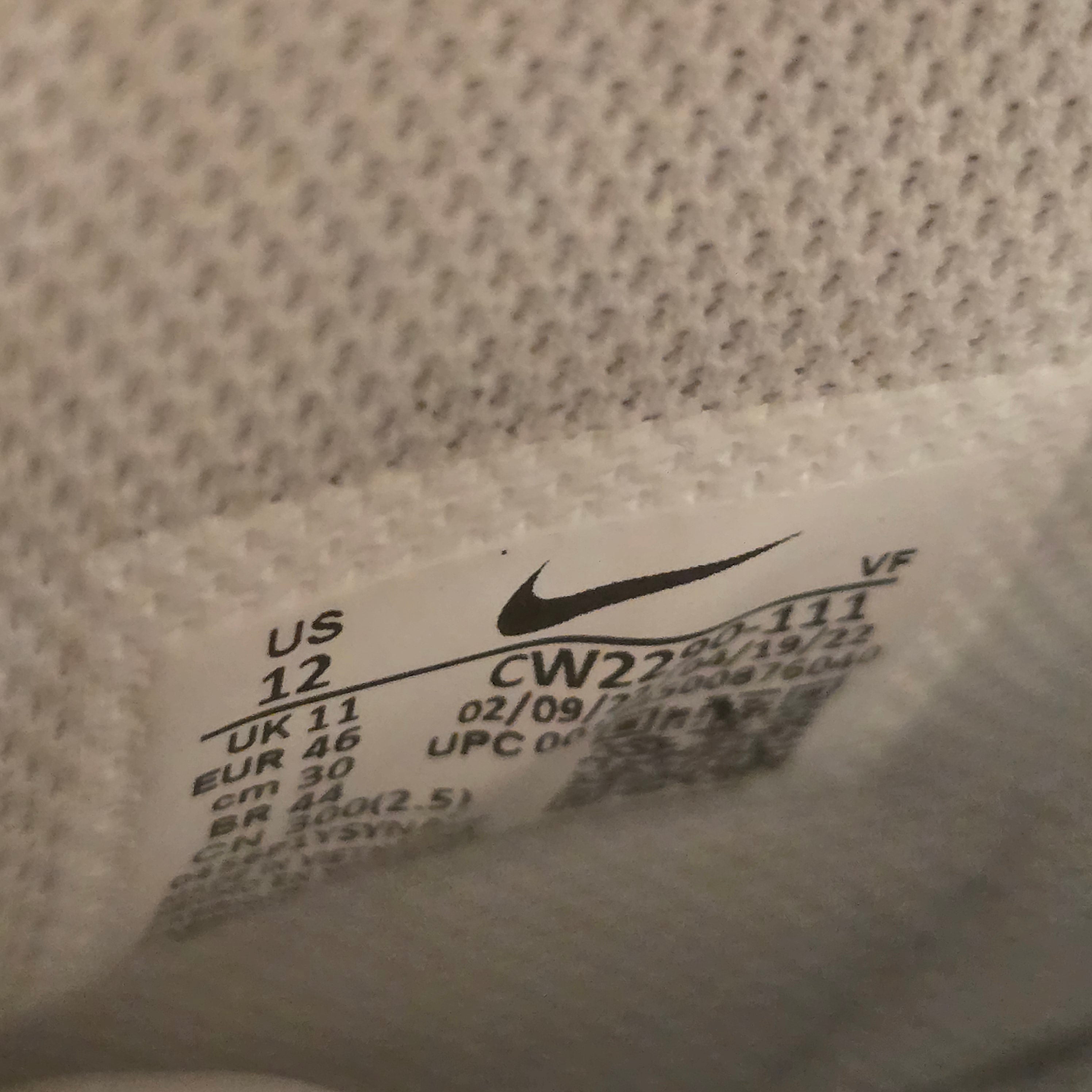 Nike Air Force 1 High 07 Triple White SZ 12 USED
