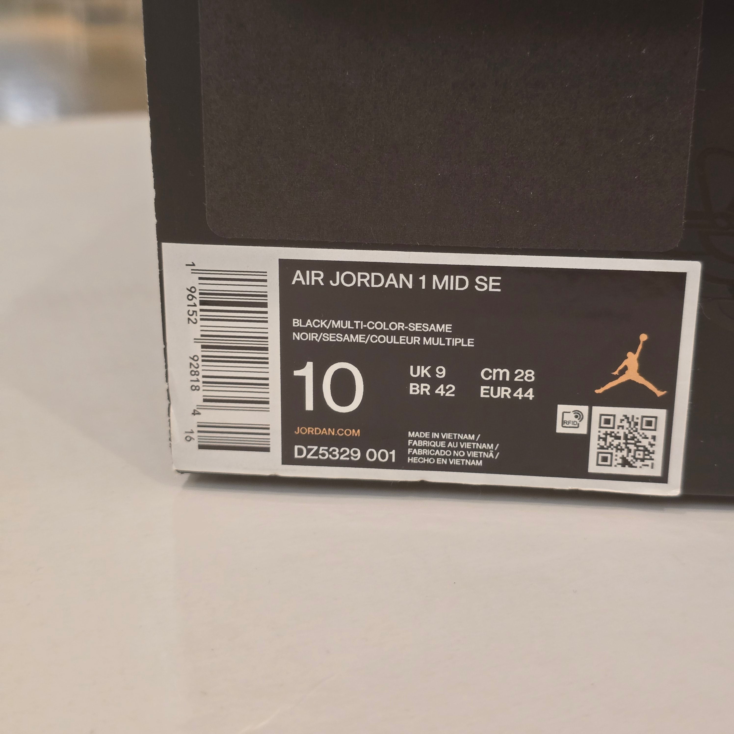 Air Jordan 1 Mid Tartan Swoosh SZ 10 DEFECT