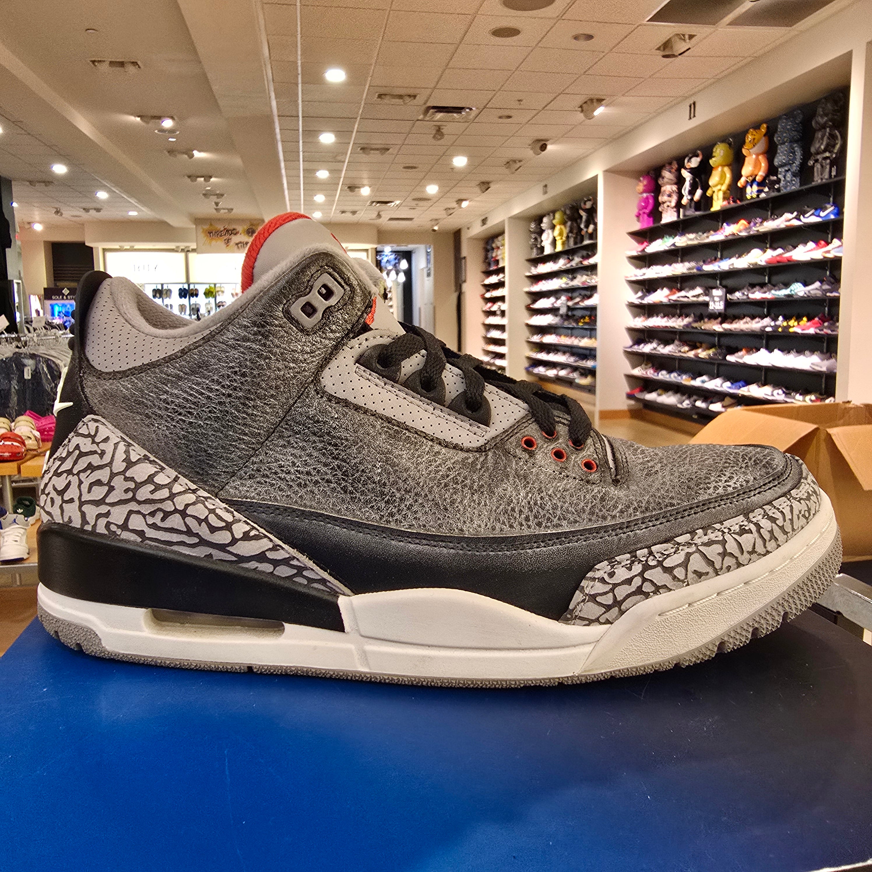 Jordan 3 Retro Black Cement (2018) SZ 12 USED GLITTERING