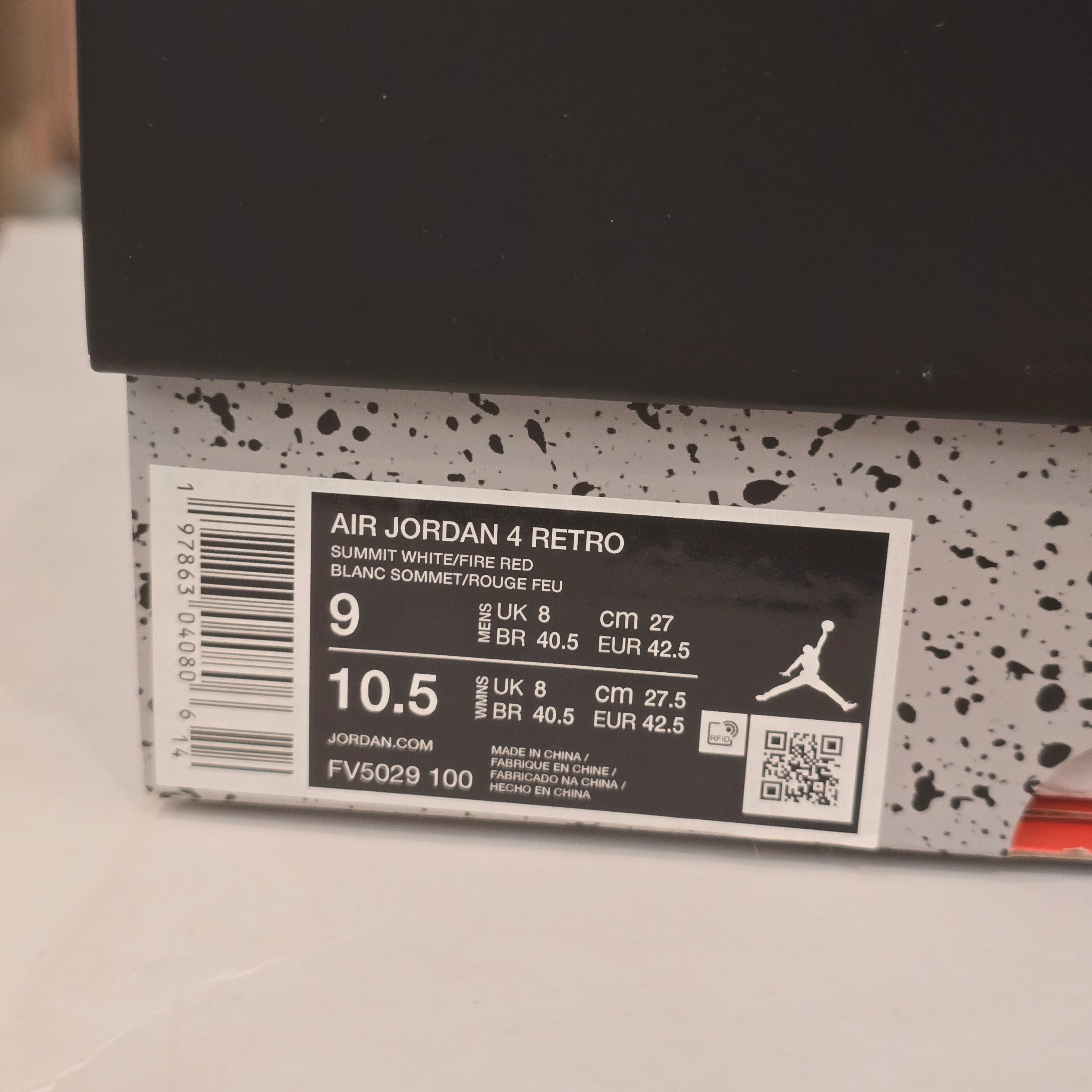 Jordan 4 Retro White Cement (2025) SZ 9