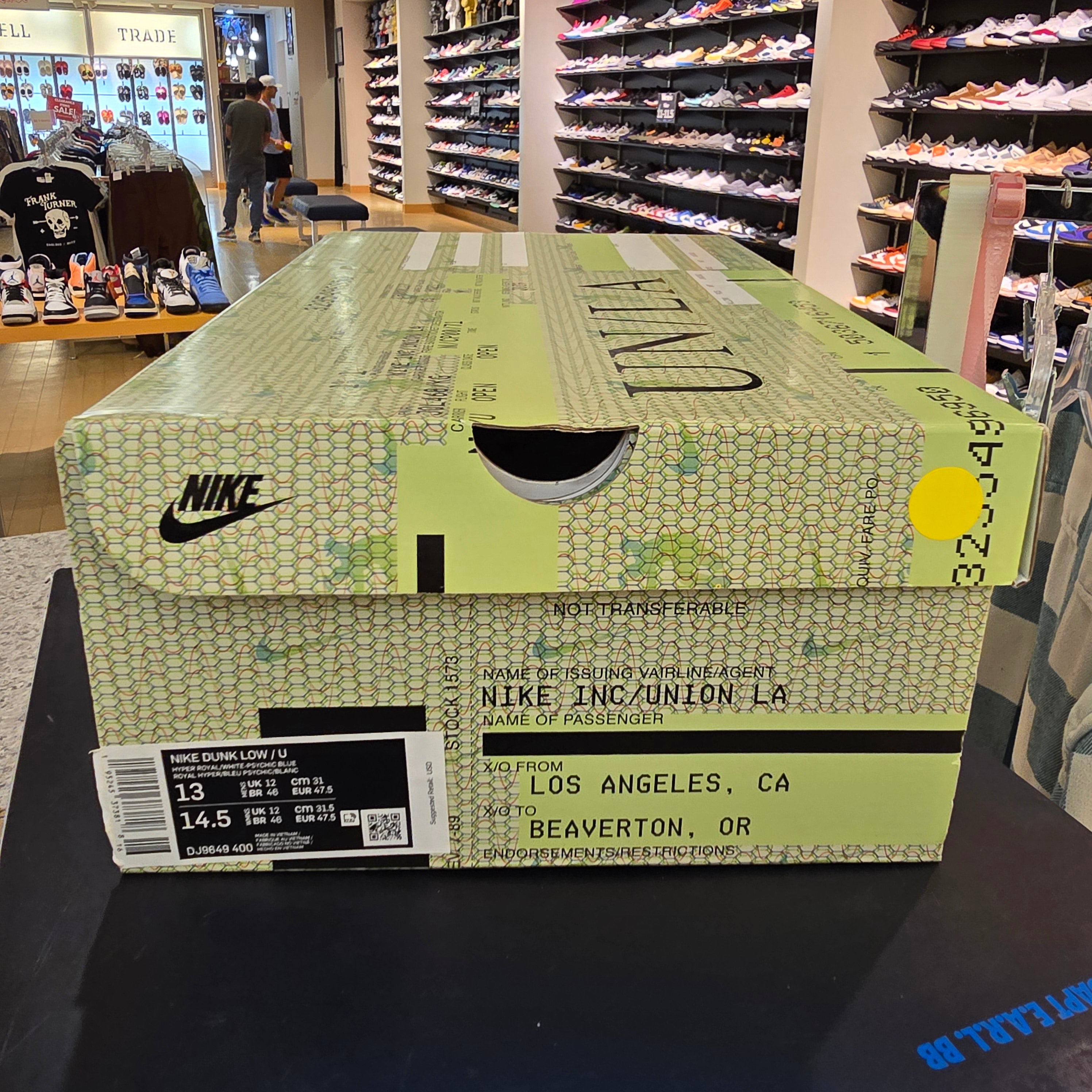 Nike Dunk Low Union Passport Pack Argon SZ 13 USED