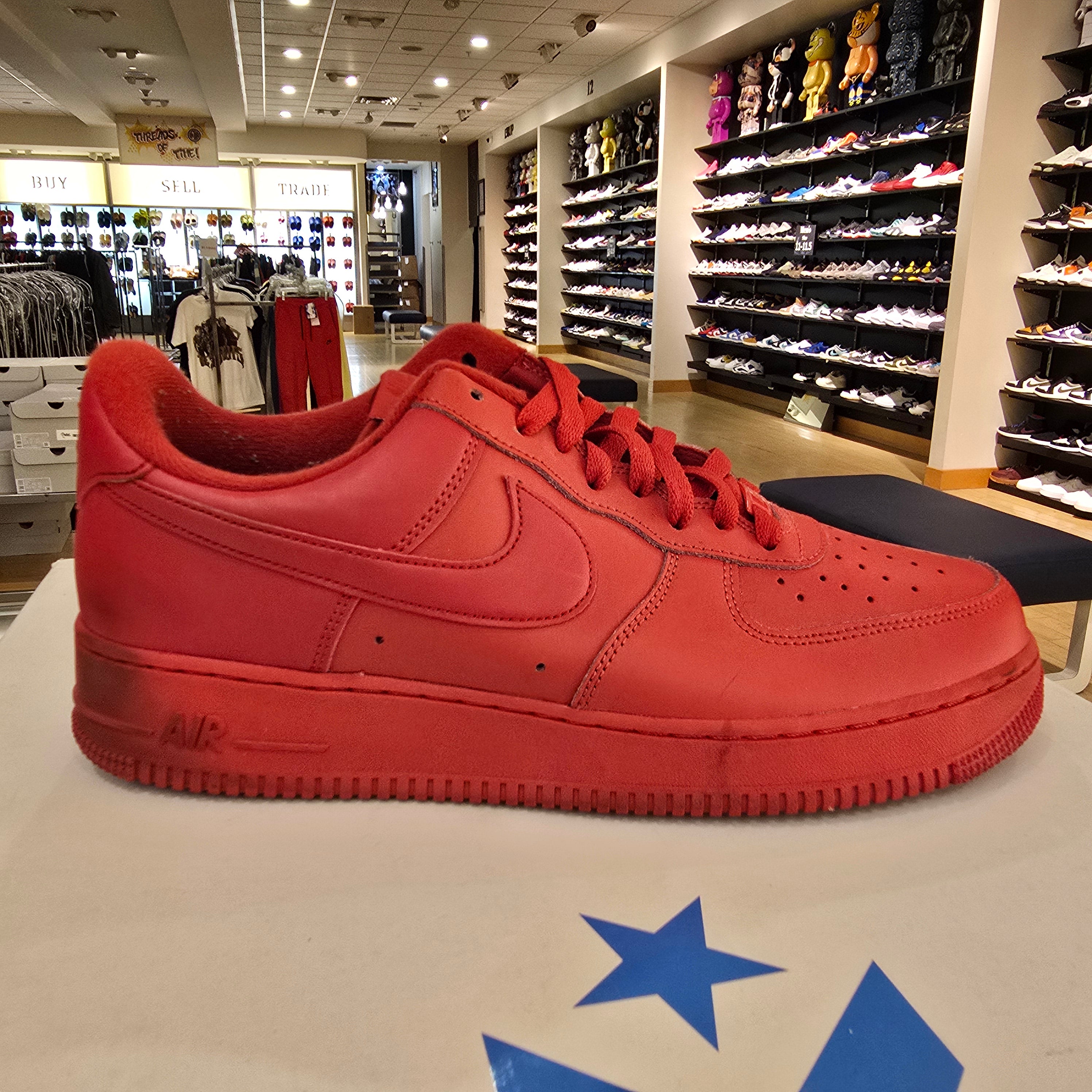 Nike Air Force 1 Low Triple Red SZ 12 USED NO BOX