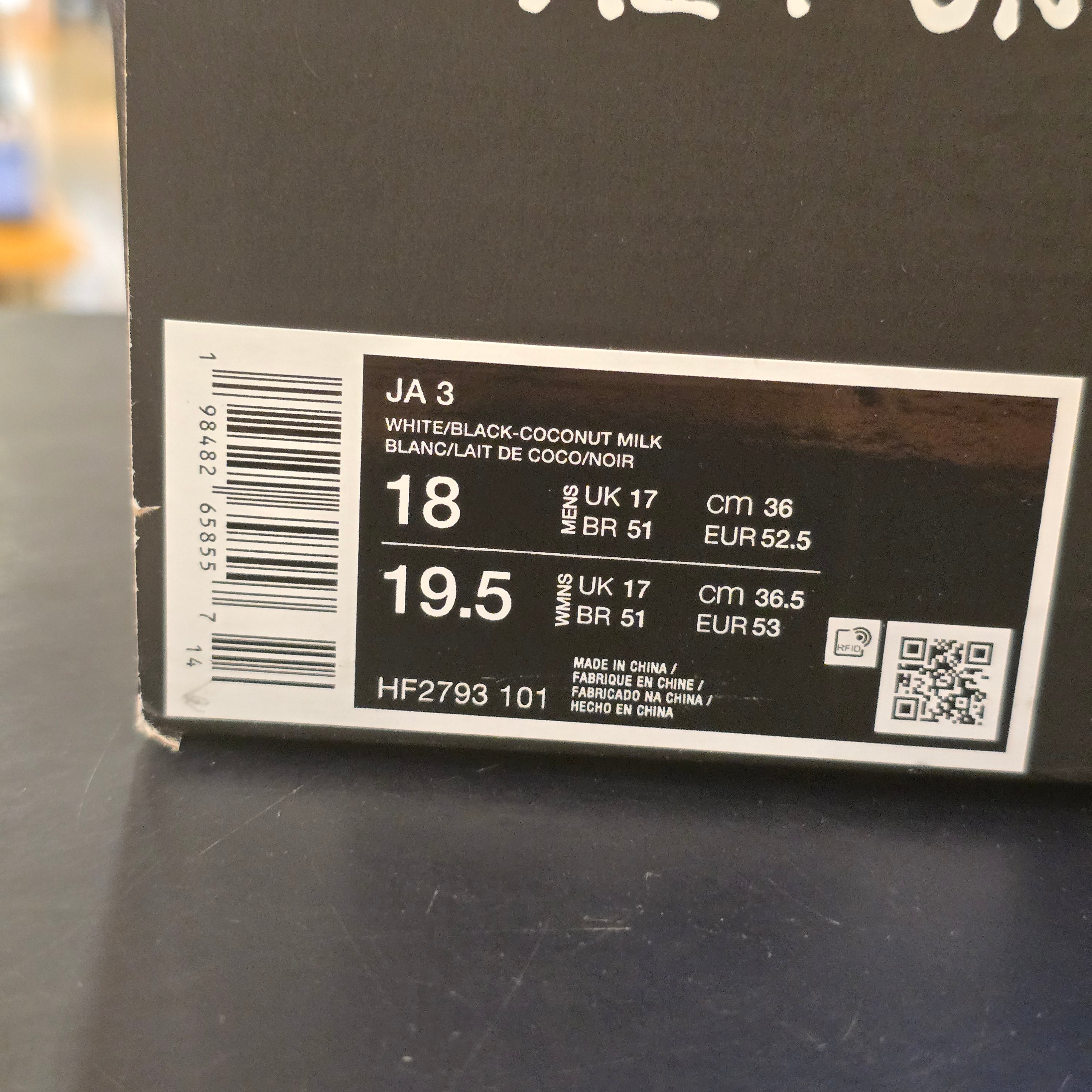 Nike Ja 3 Sound Check SZ 18 MISSING LID
