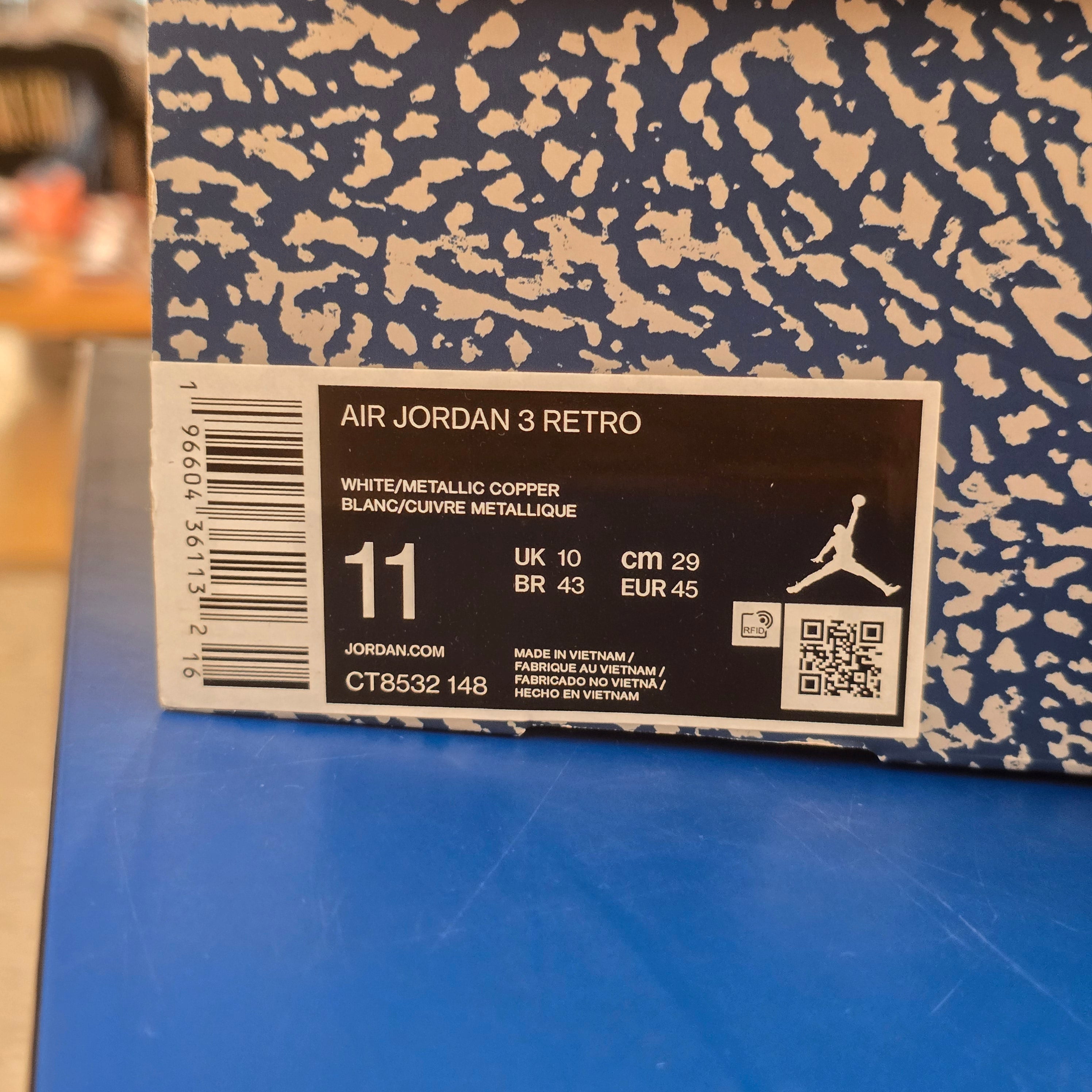 Jordan 3 Retro Wizards SZ 11 USED
