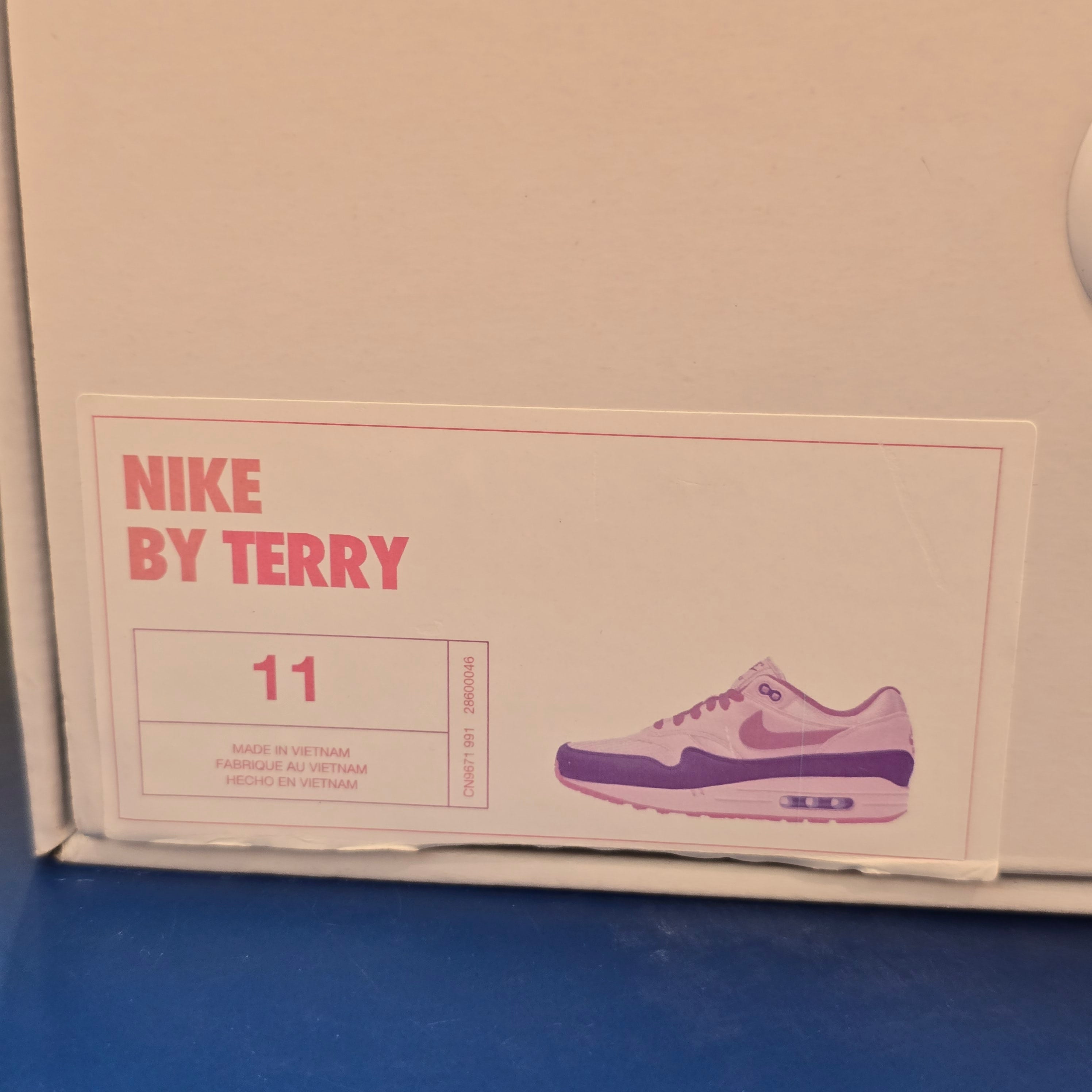 Nike By You Air Max 1 By Terry Blue Gum SZ 11 USED