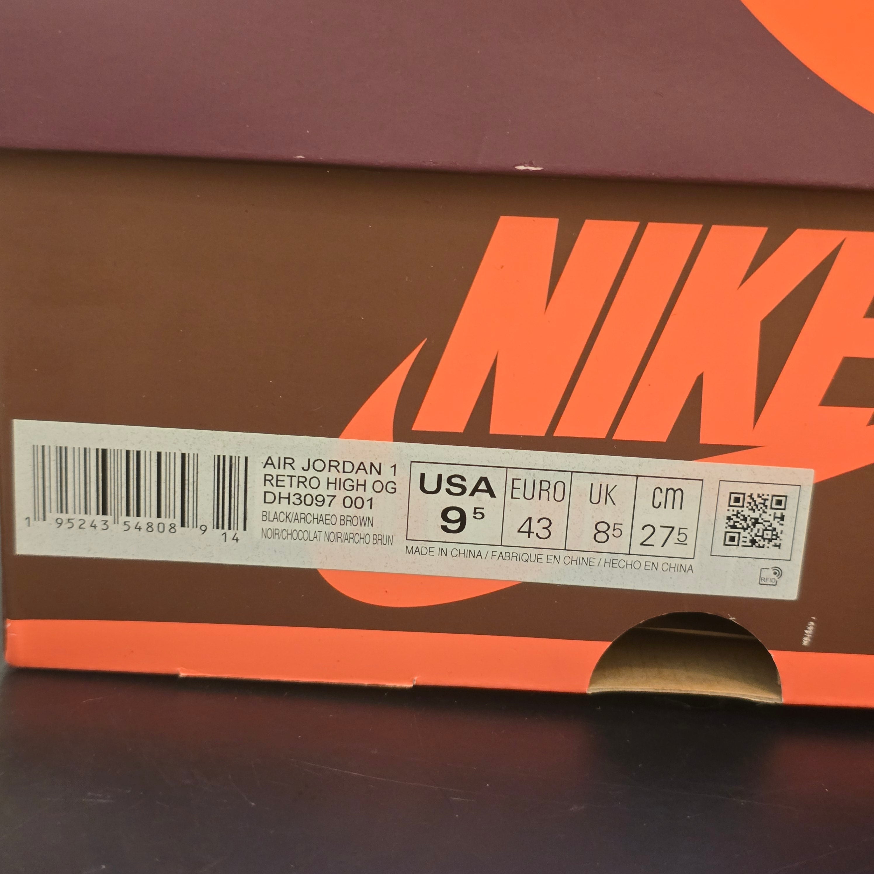 Jordan 1 Retro High OG Hand Crafted SZ 9.5 USED