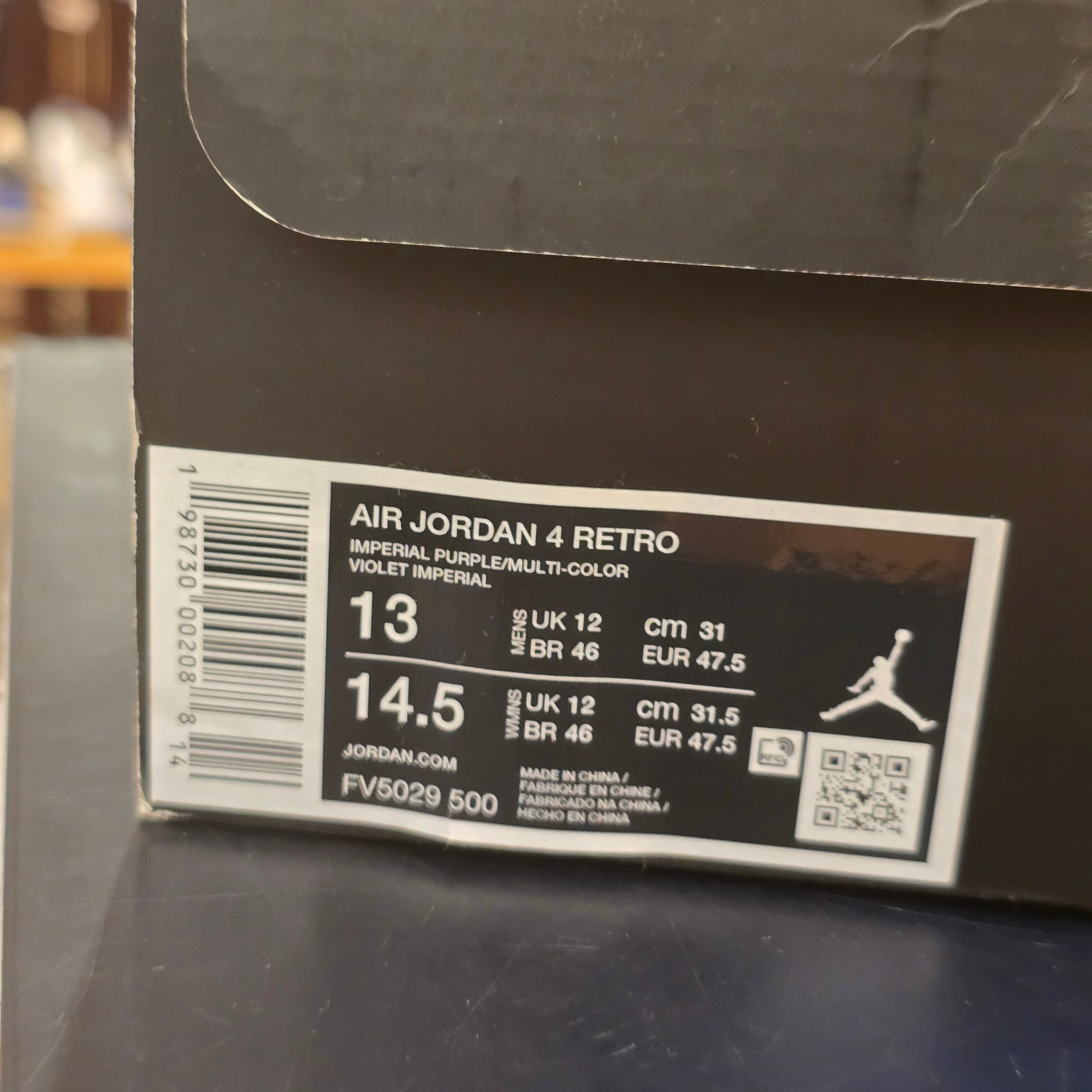 Jordan 4 Retro Lakers SZ 13
