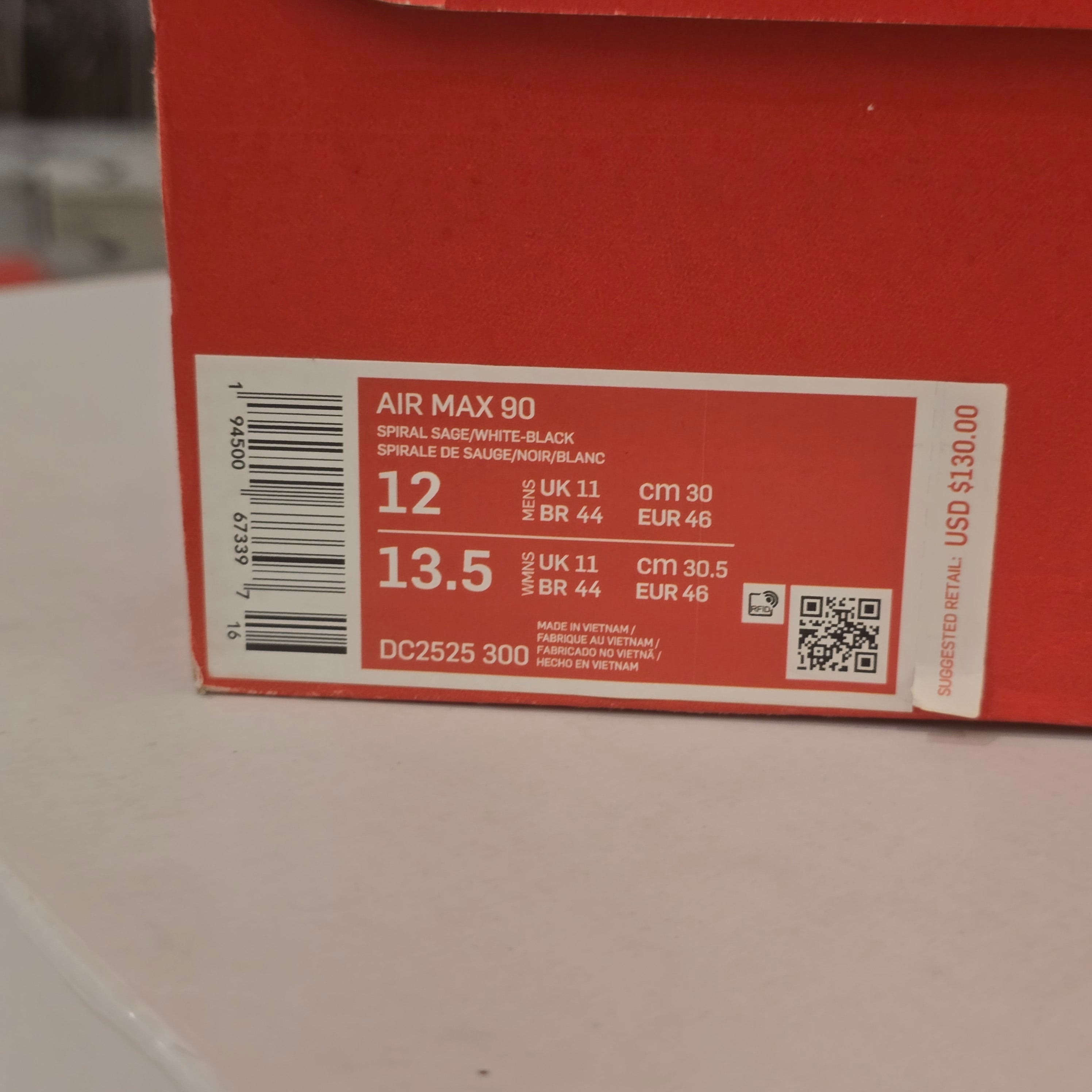 Nike Air Max 90 Buckle Spiral Sage SZ 12