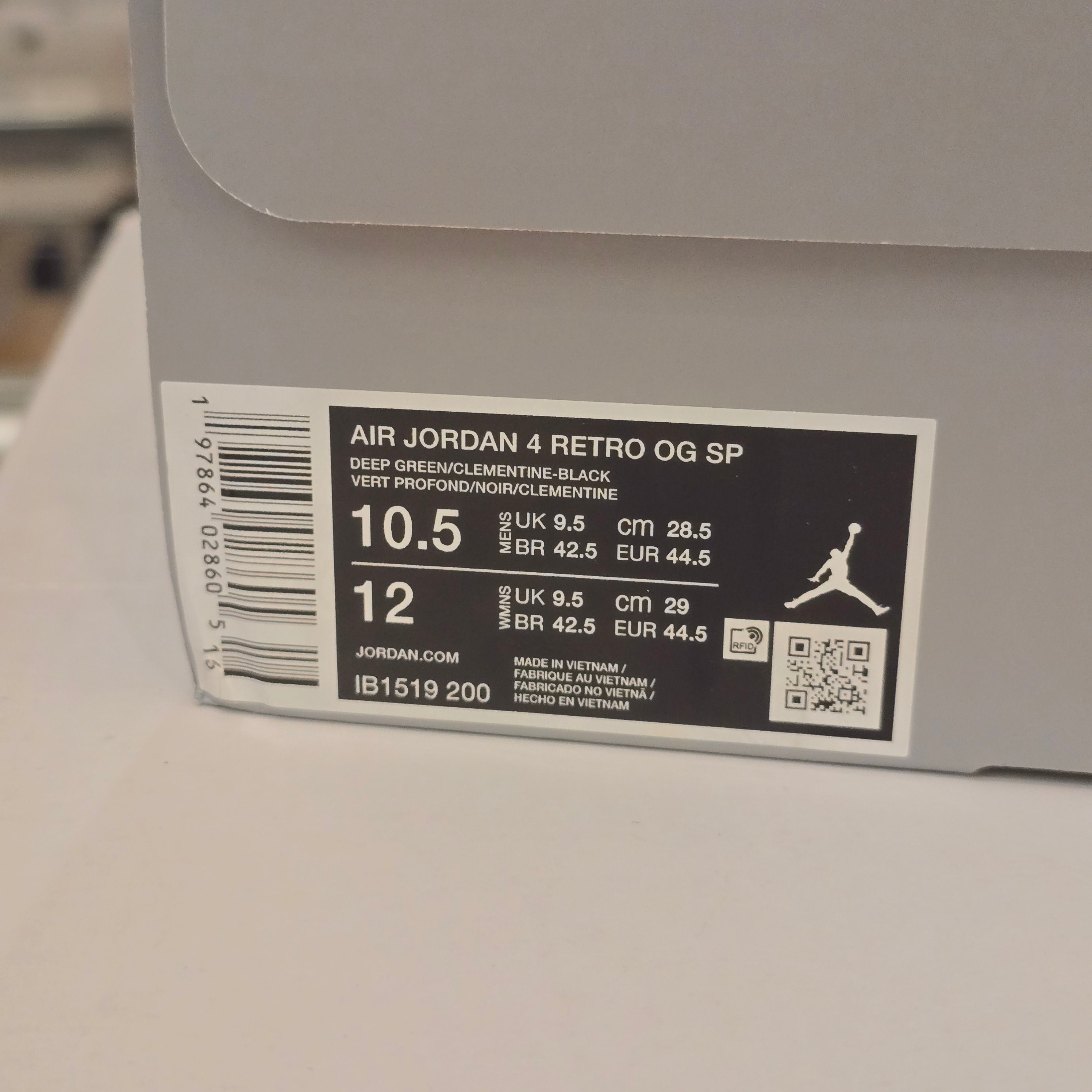 Jordan 4 Retro OG SP Undefeated (2025) SZ 10.5