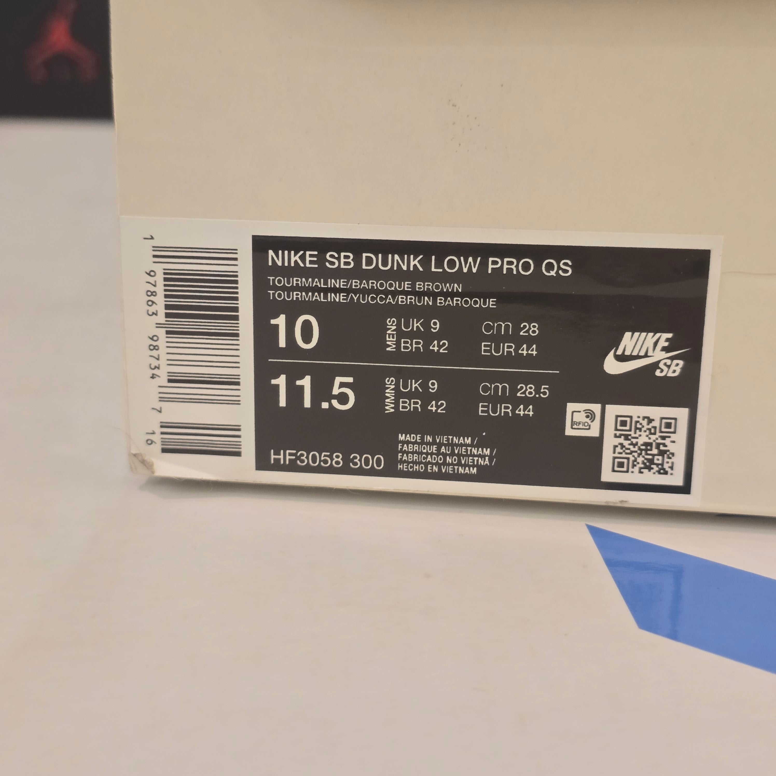 Nike SB Dunk Low Rodeo Tourmaline SZ 10