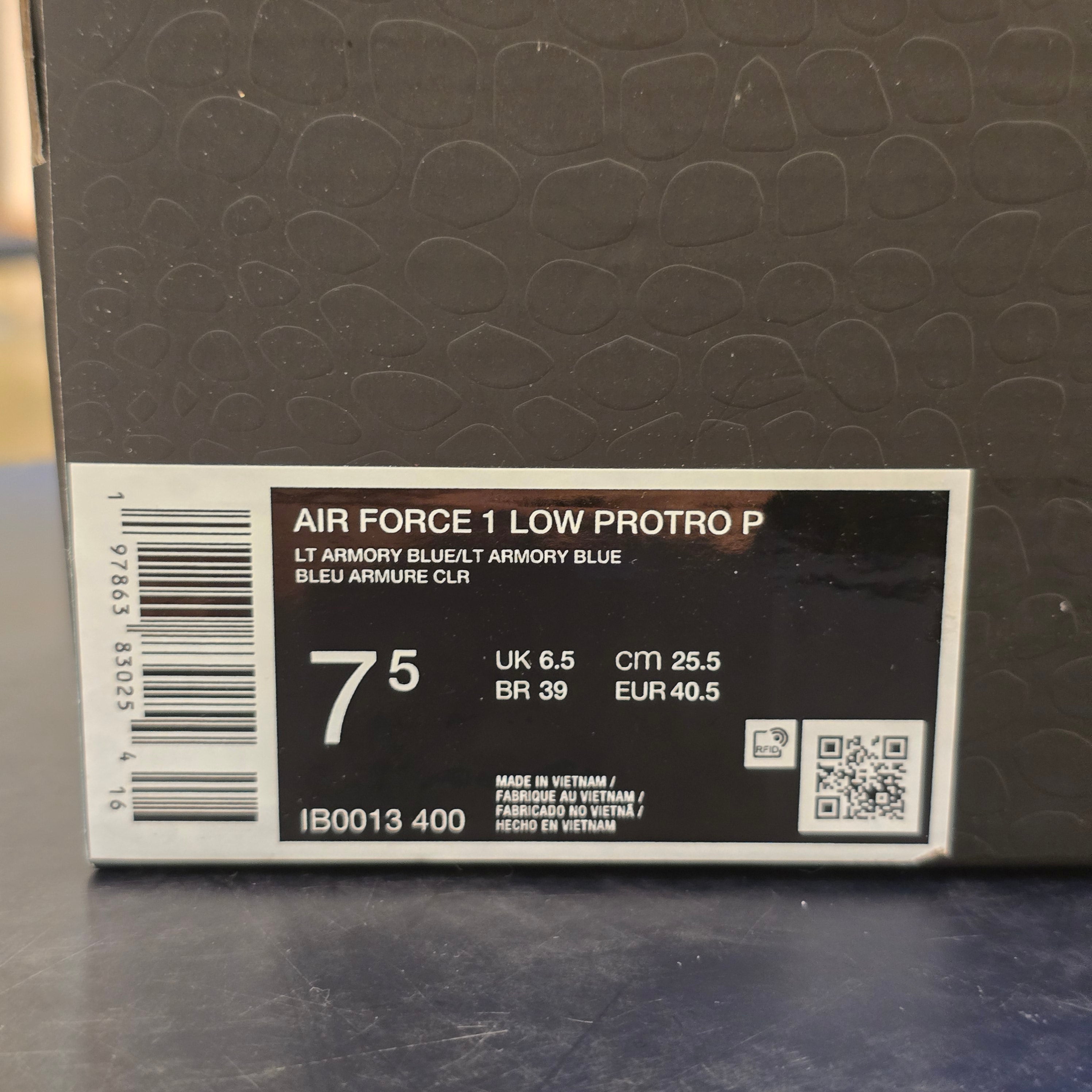 Nike Air Force 1 Low Protro Kobe Bryant Lenticular SZ 7.5 MISSING LID