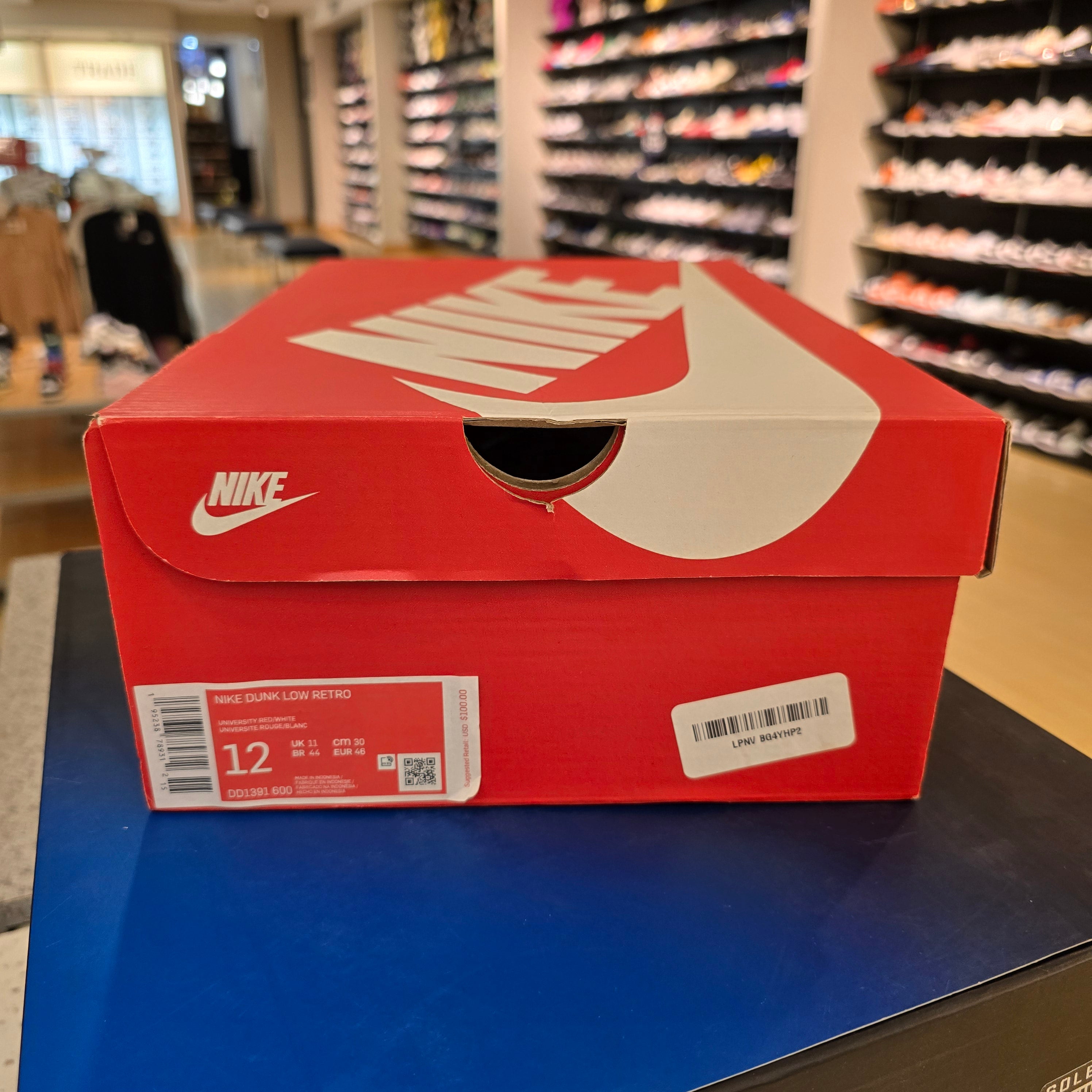 Nike Dunk Low Championship Red SZ 12 USED