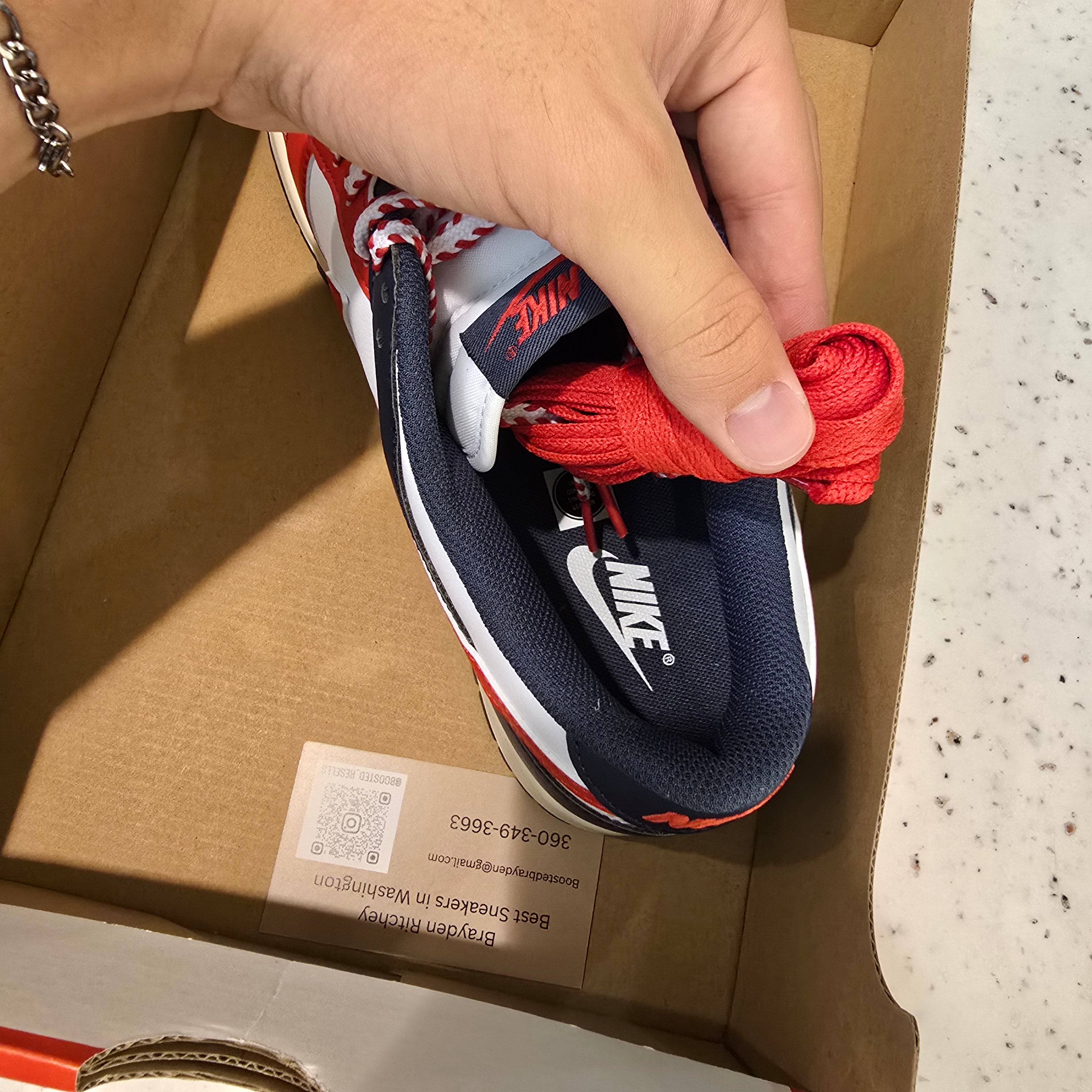 Nike Dunk Low Boston Red Sox SZ 11 MISSING LID