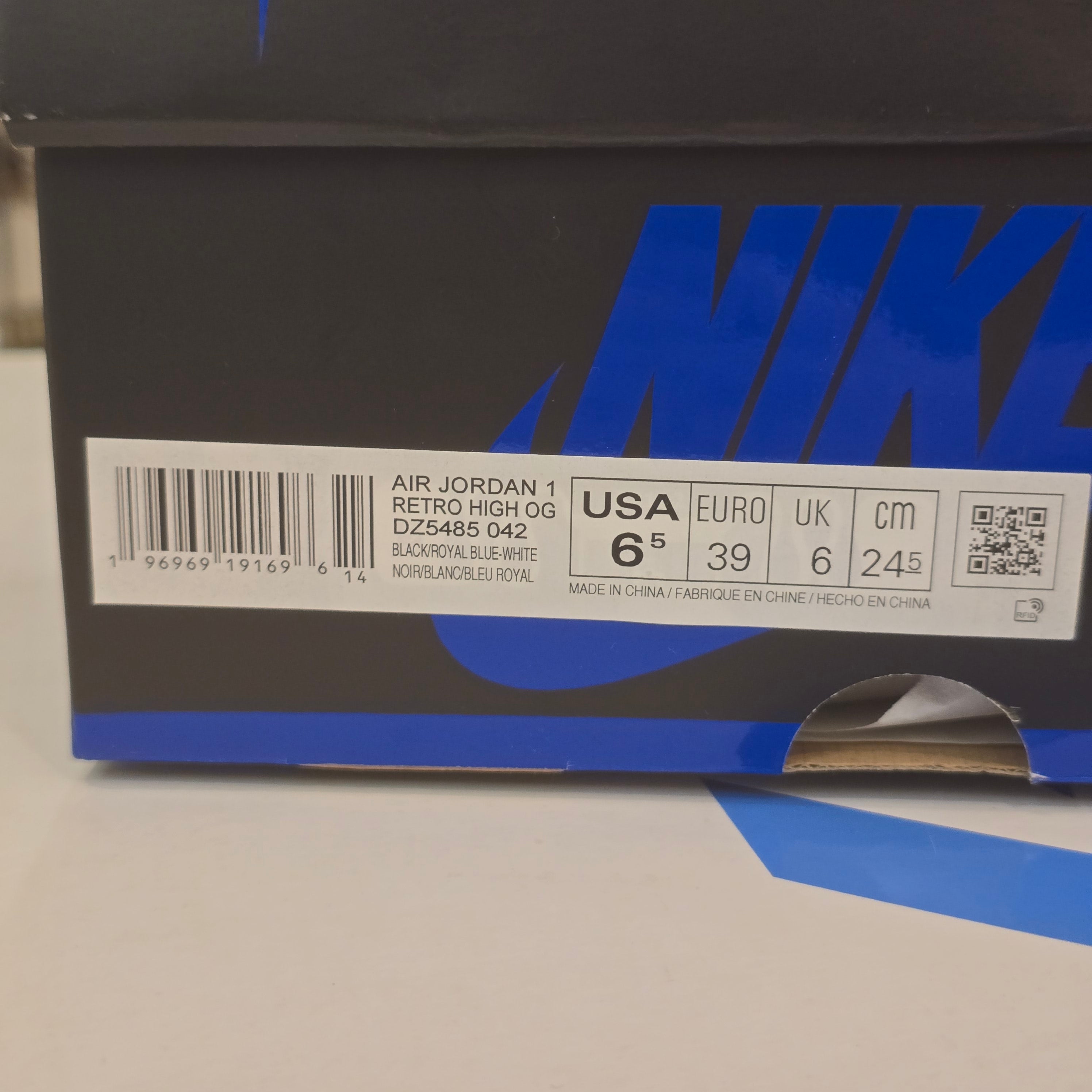 Jordan 1 Retro High OG Royal Reimagined SZ 6.5