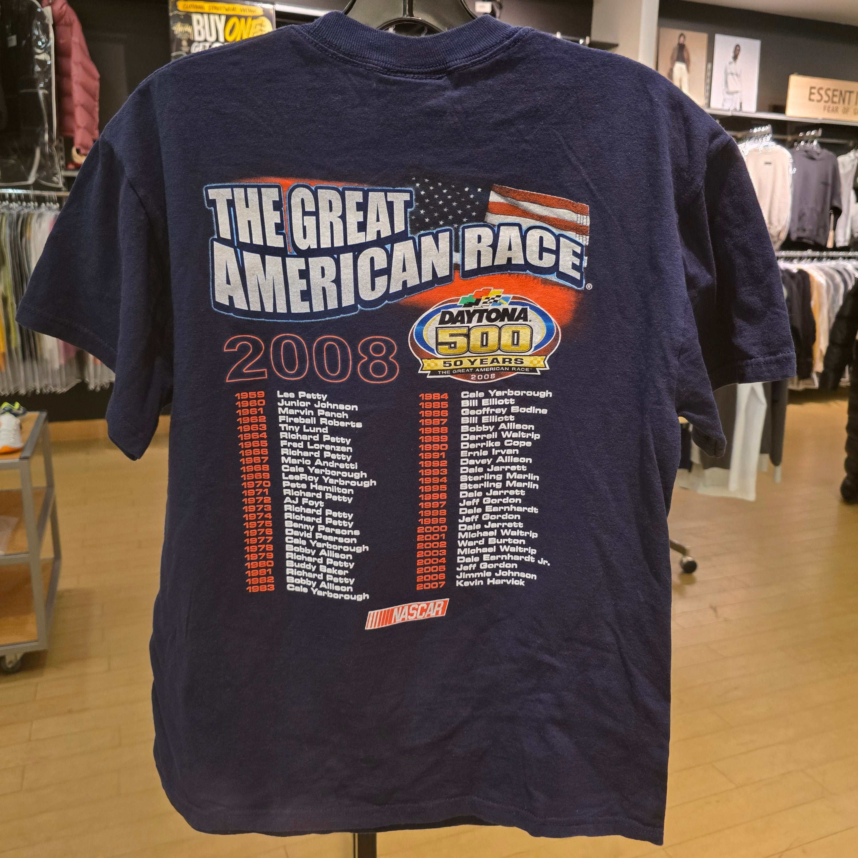 2008 Daytona 500 50th Anniversary Tee Navy Size Medium