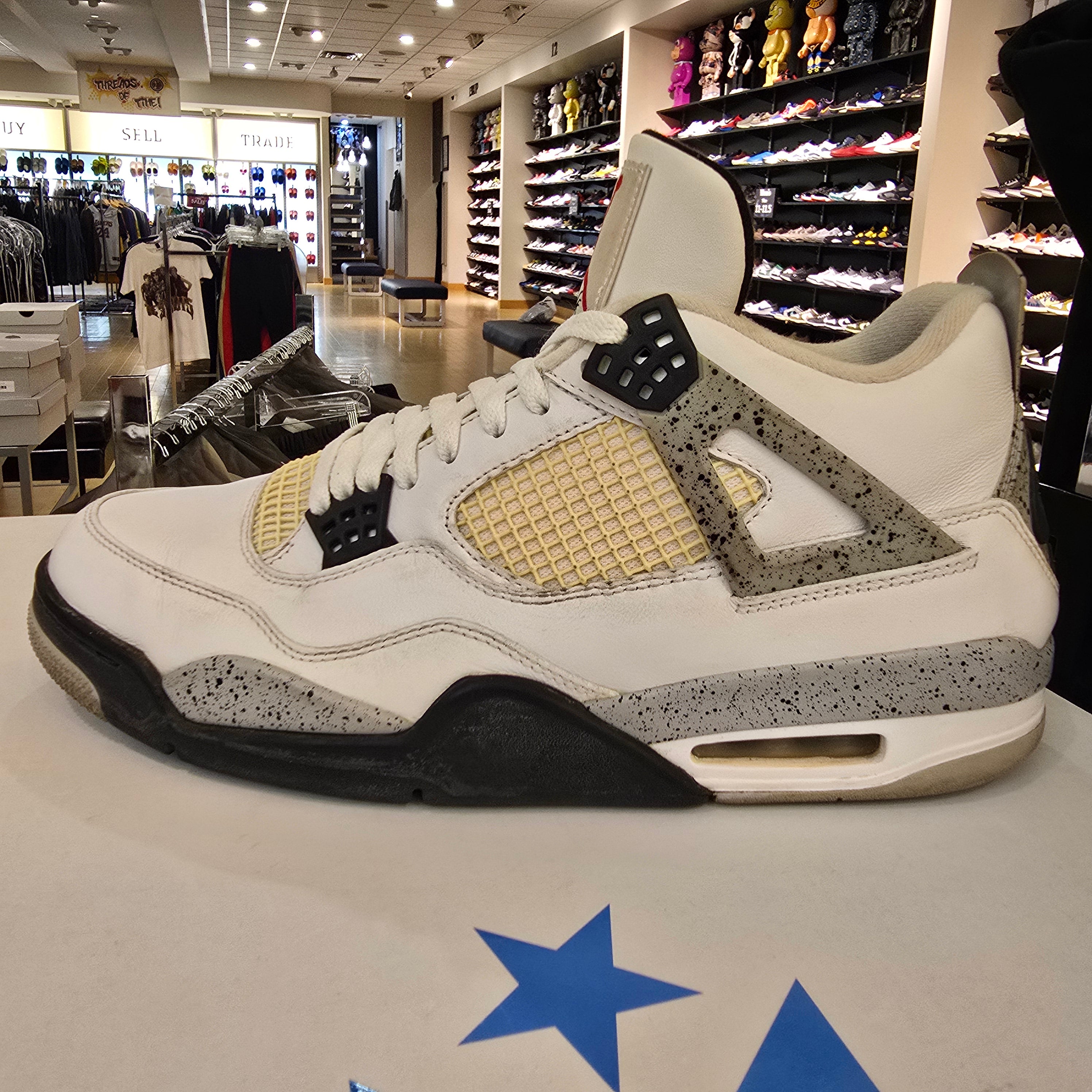 Jordan 4 Retro White Cement (2016) SZ 12 USED NO BOX