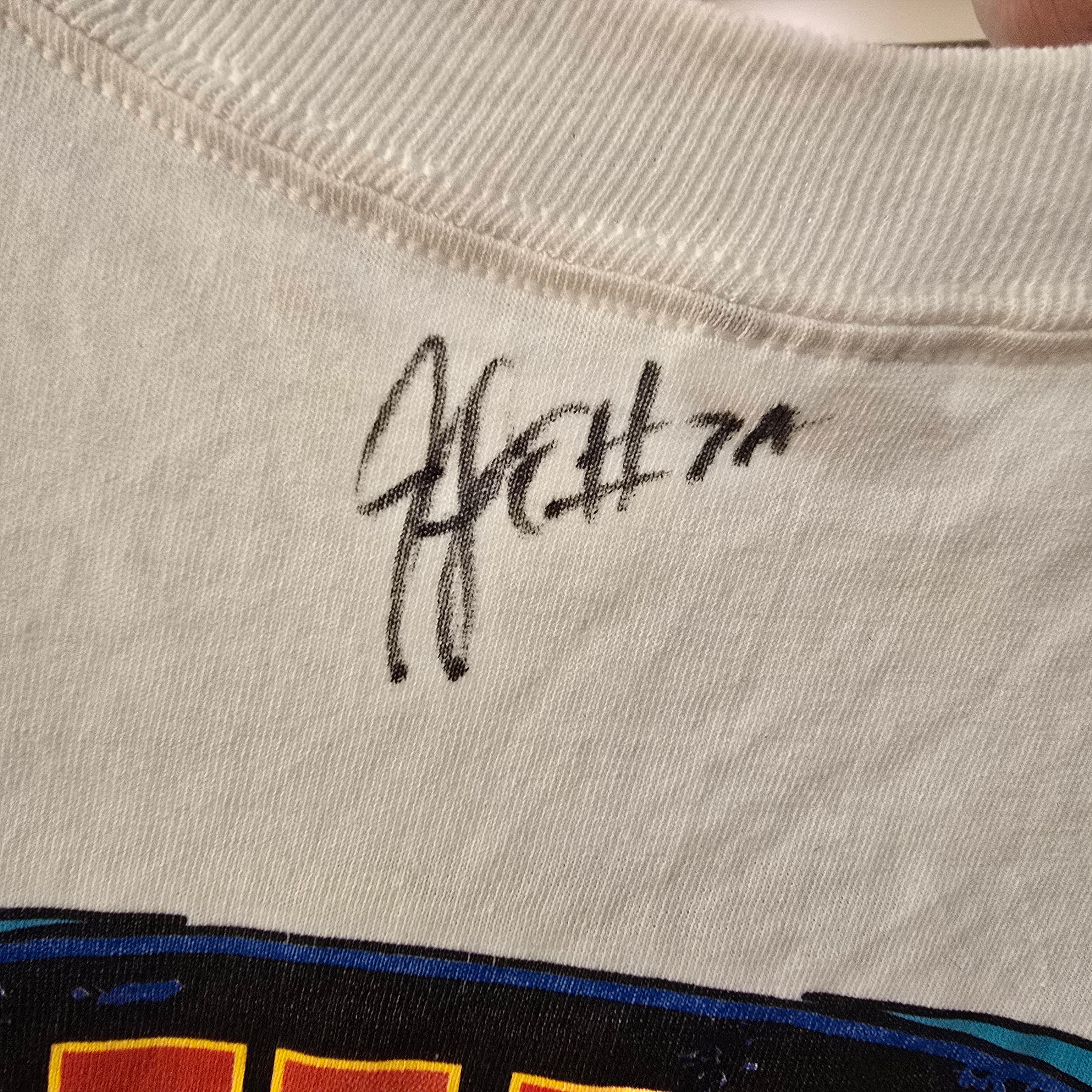 Signed 90s Johnny Lightning Sprint Car Tee White Size XL