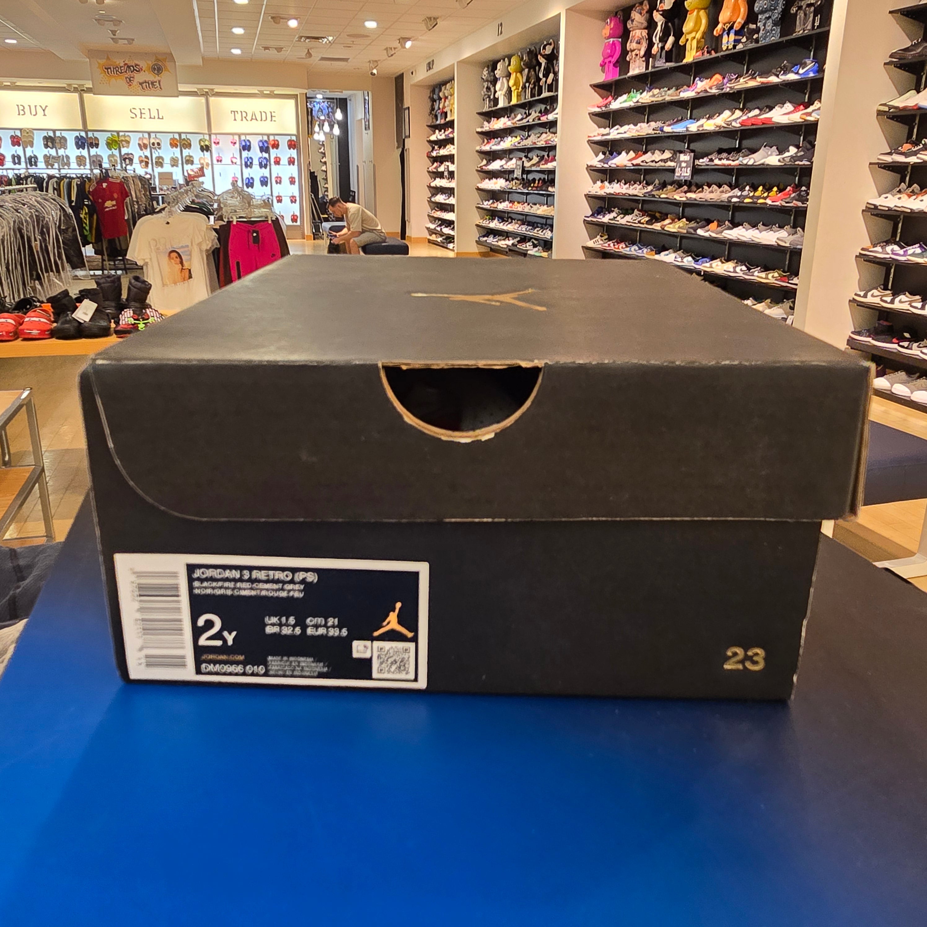Jordan 3 Retro Black Cement (2024) (PS) SZ 2Y