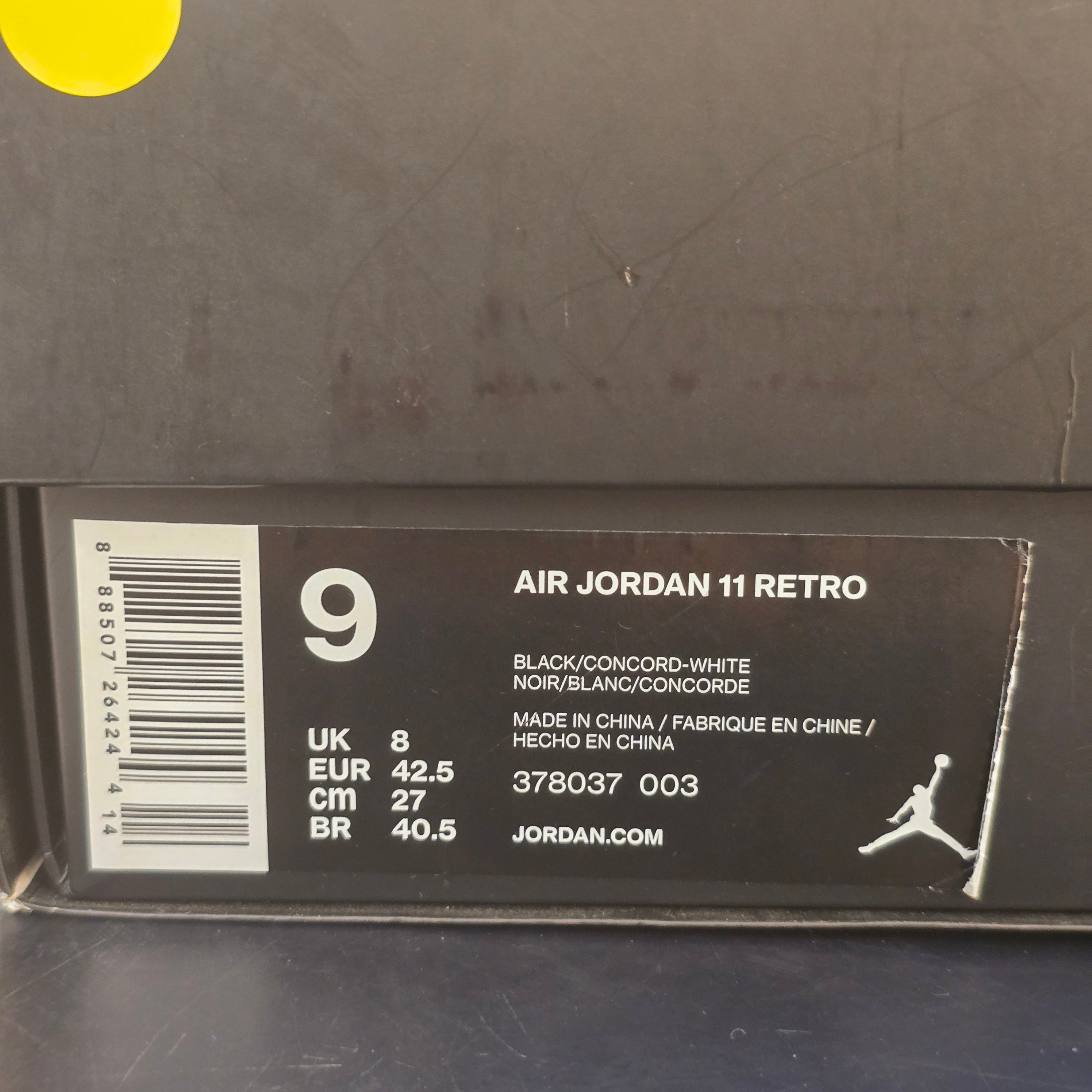 Jordan 11 Retro Space Jam (2016) SZ 9