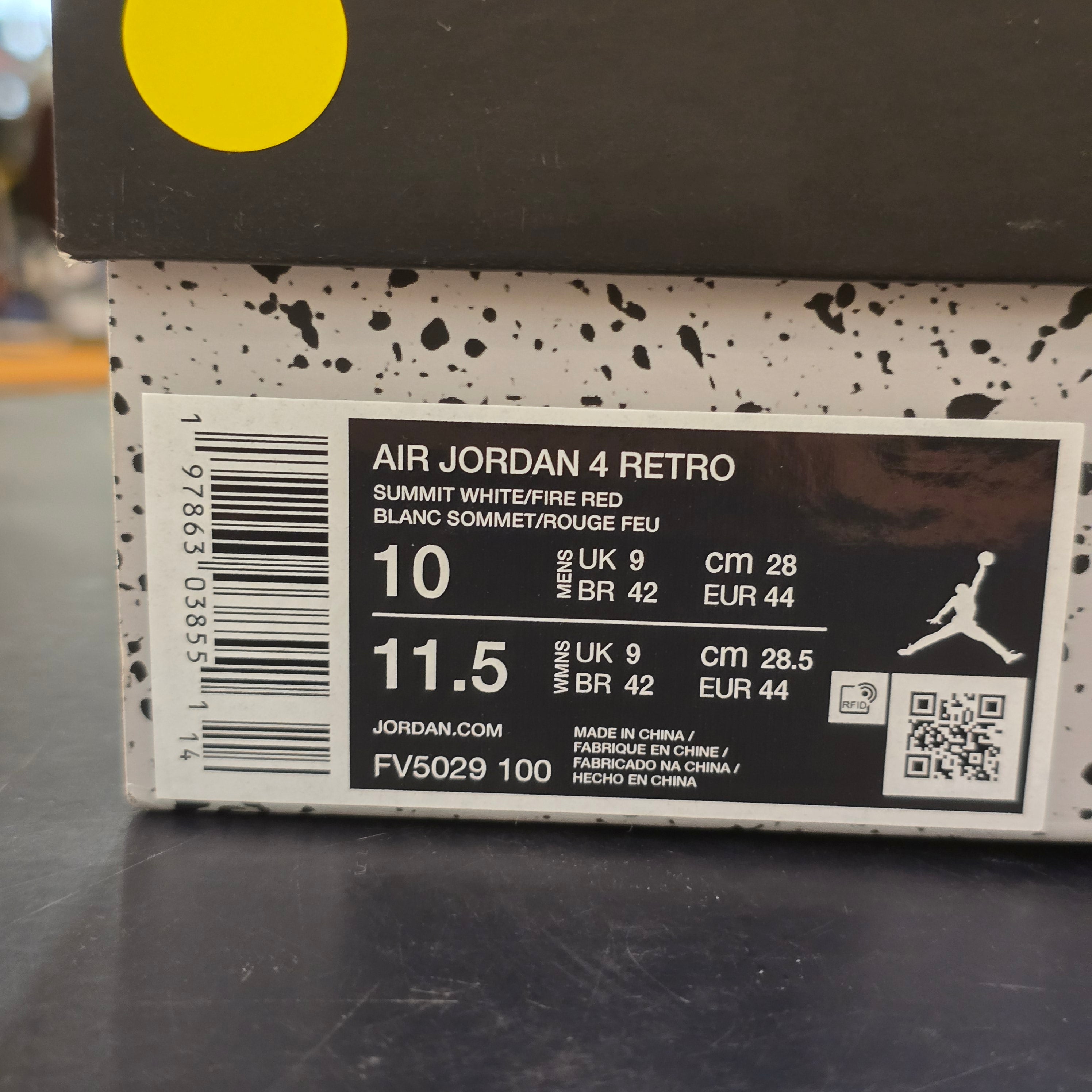 Jordan 4 Retro White Cement (2025) SZ 10 USED