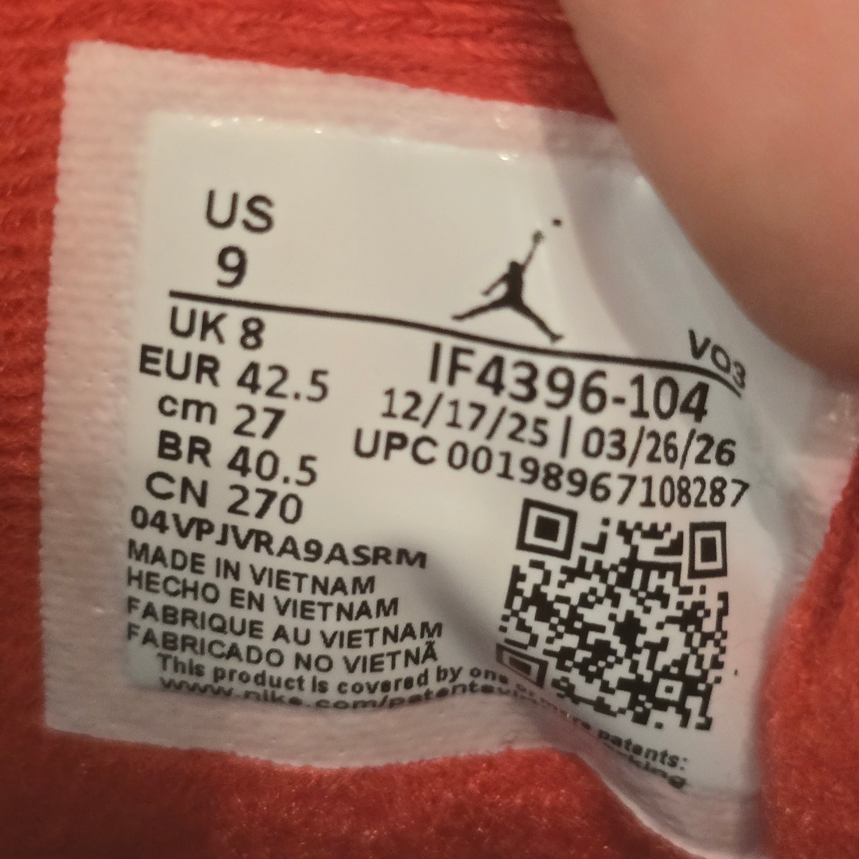 Jordan 3 Retro True Blue (2026) SZ 9