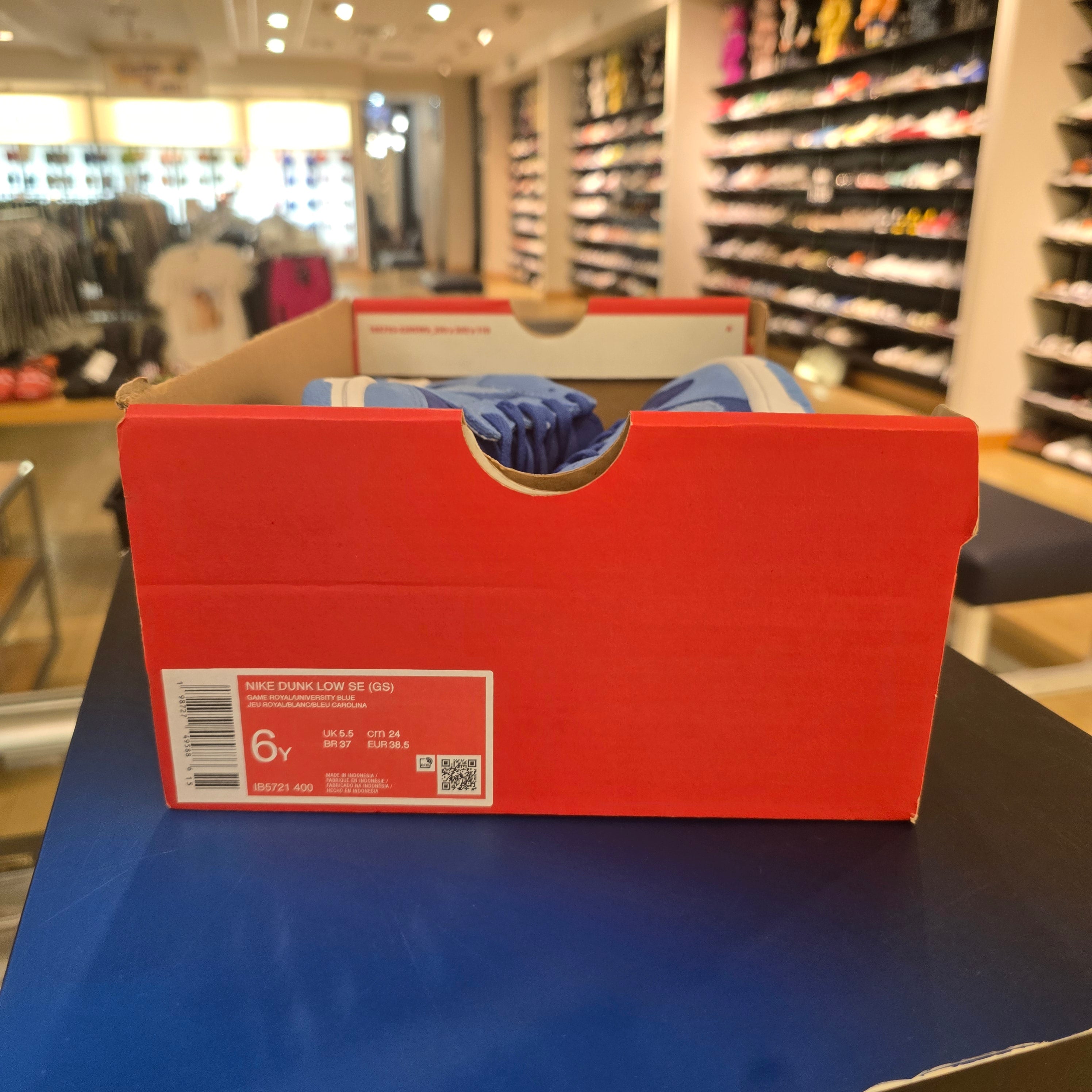 Nike Dunk Low SE Game Royal University Blue (GS) SZ 6Y MISSING LID
