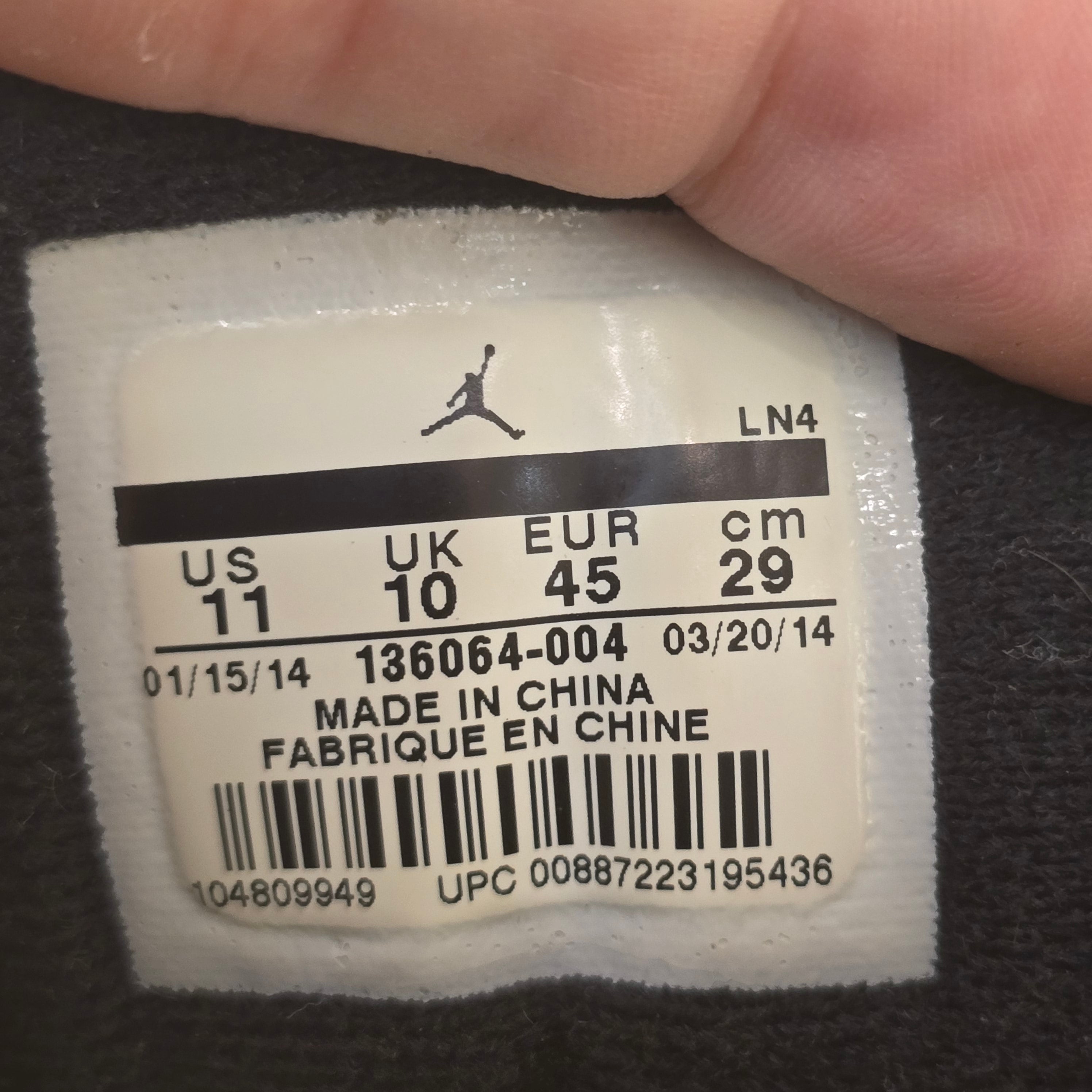 Jordan 3 Retro Wolf Grey SZ 11 USED NO BOX