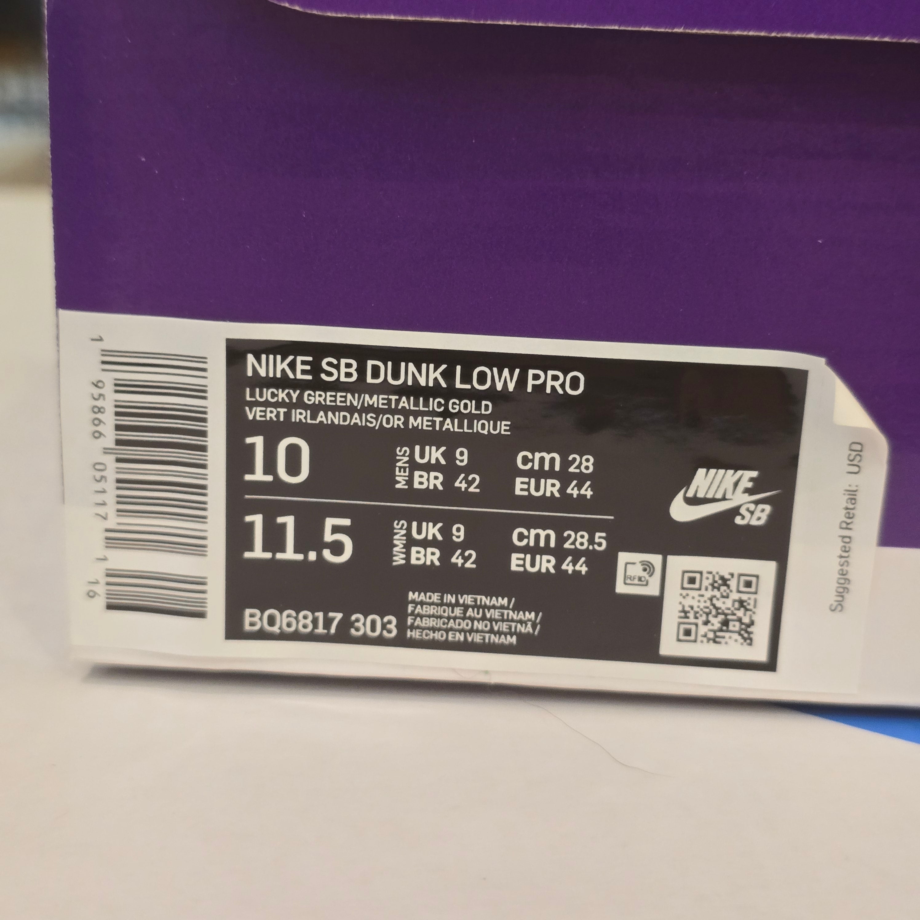 Nike SB Dunk Low St. Patrick's Day (2022) SZ 10