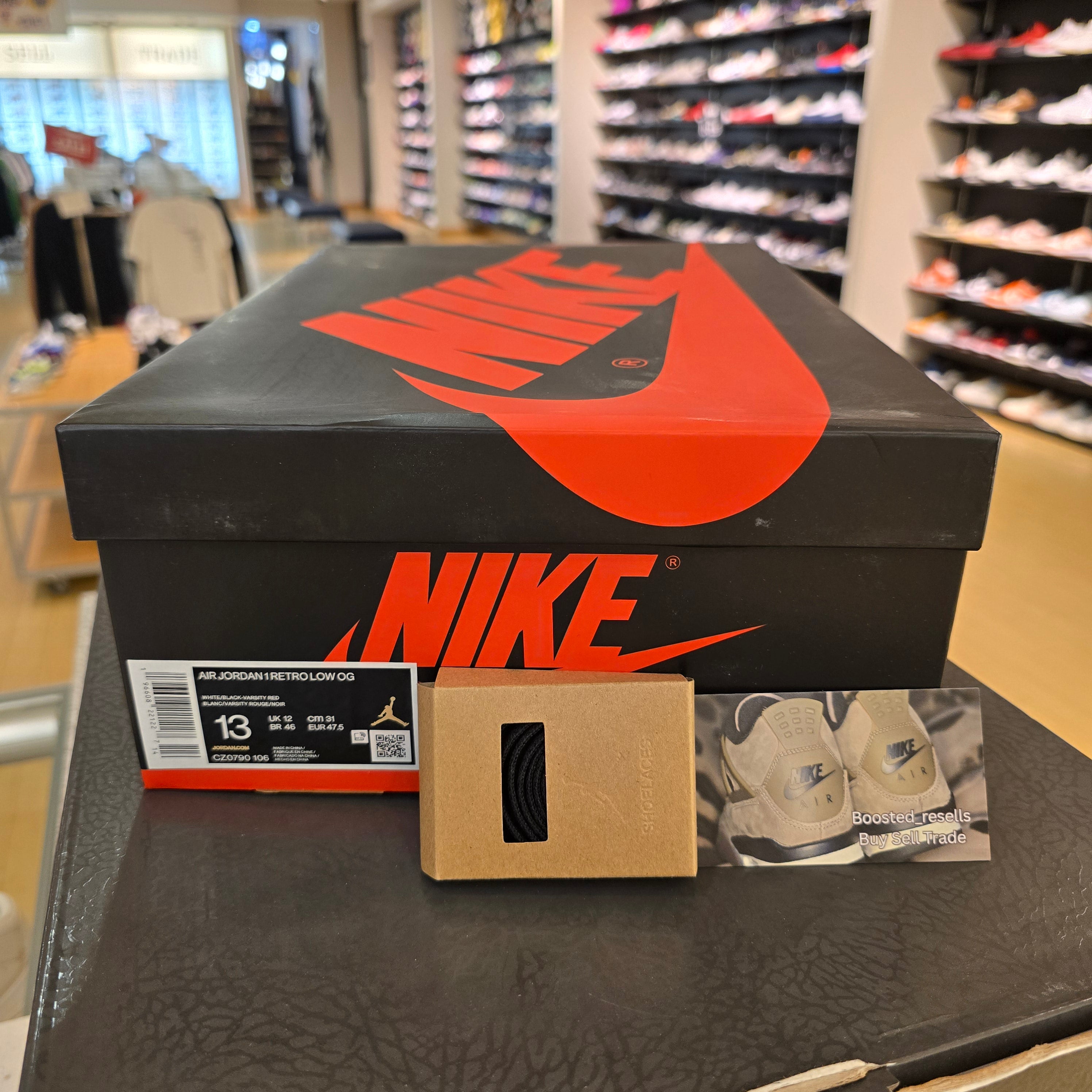 Jordan 1 Retro Low OG Black Toe 2023 SZ 13